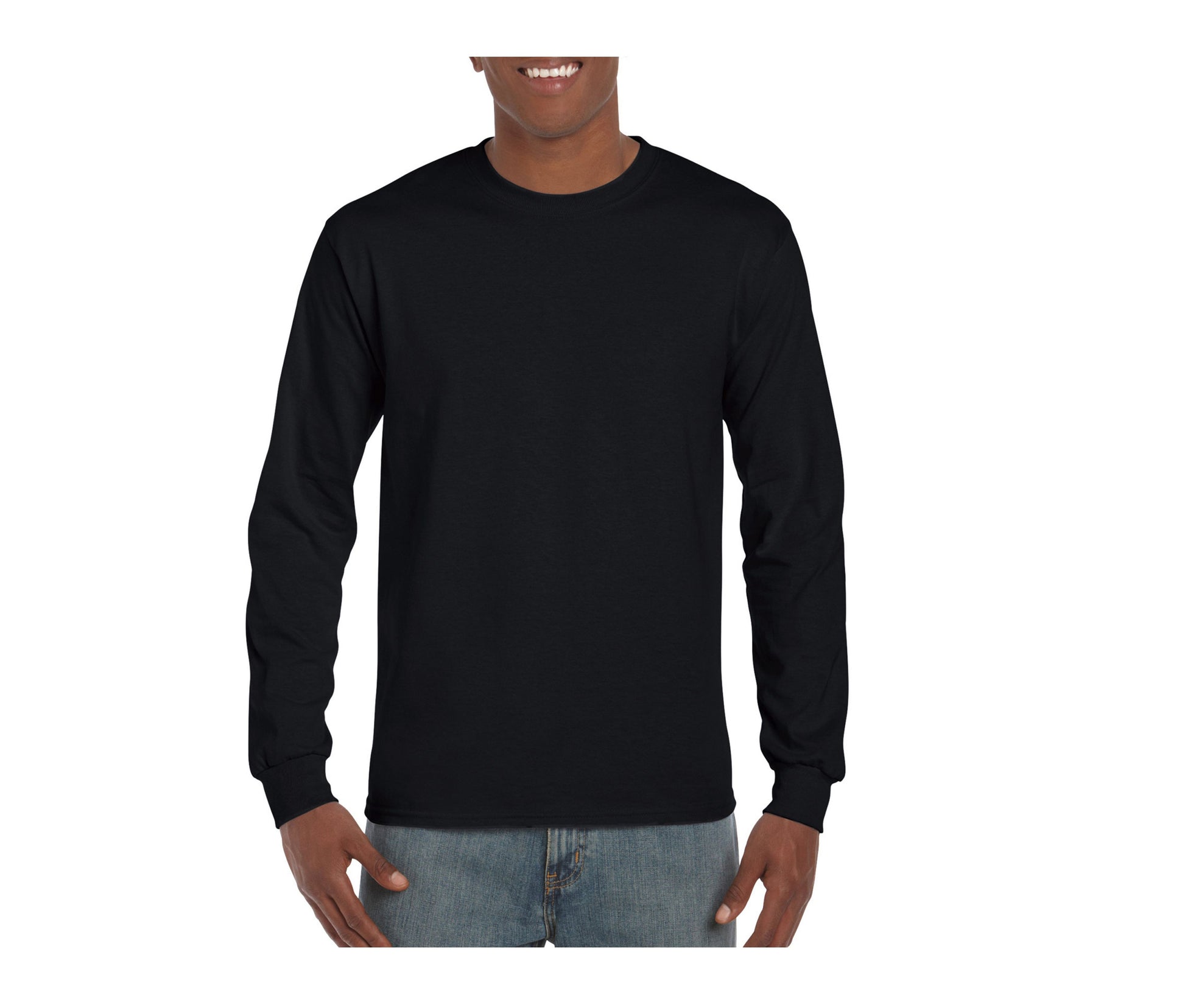 Tee-Shirt Homme Manches Longues - Black