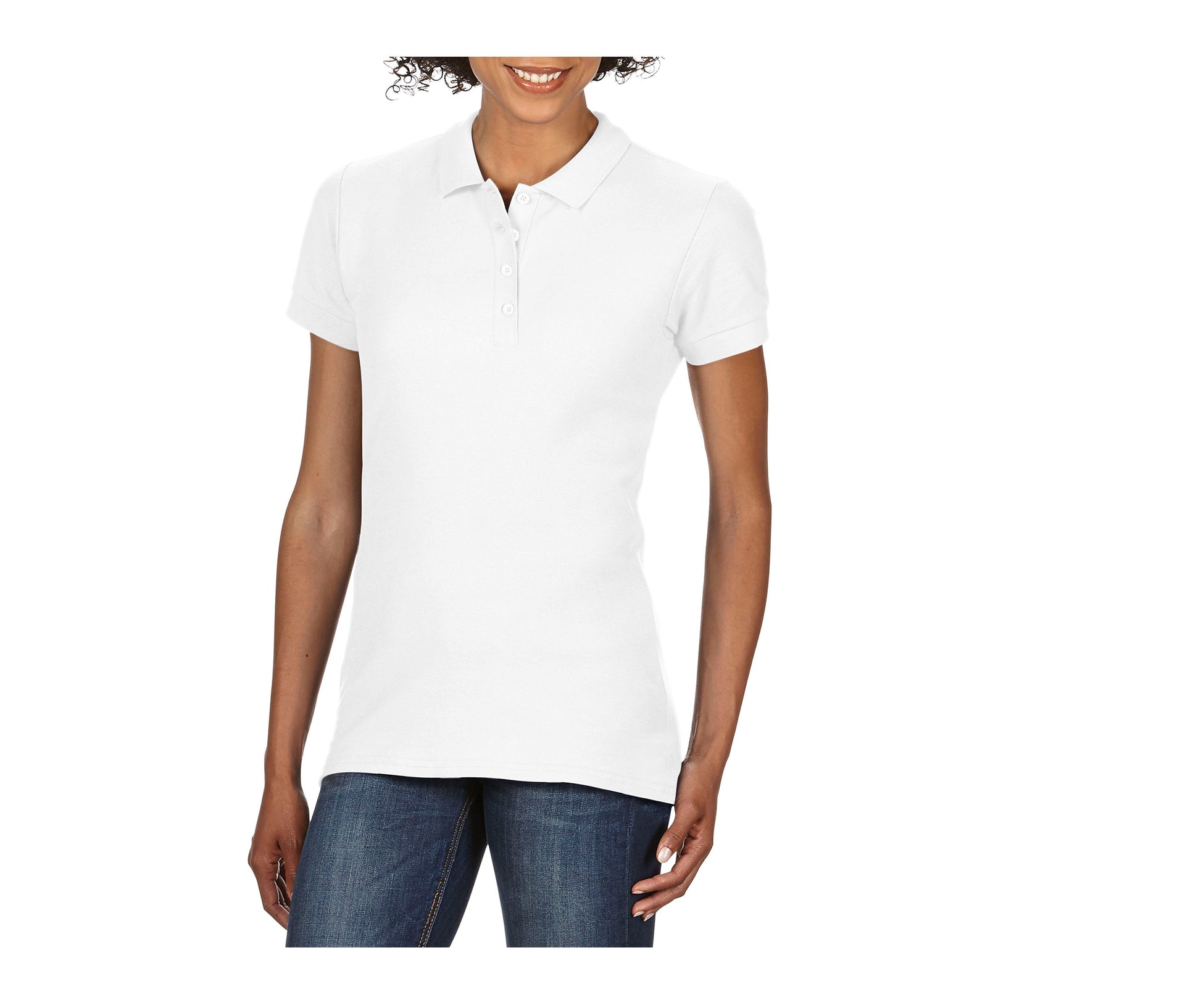 Polo Piqué Femme - White