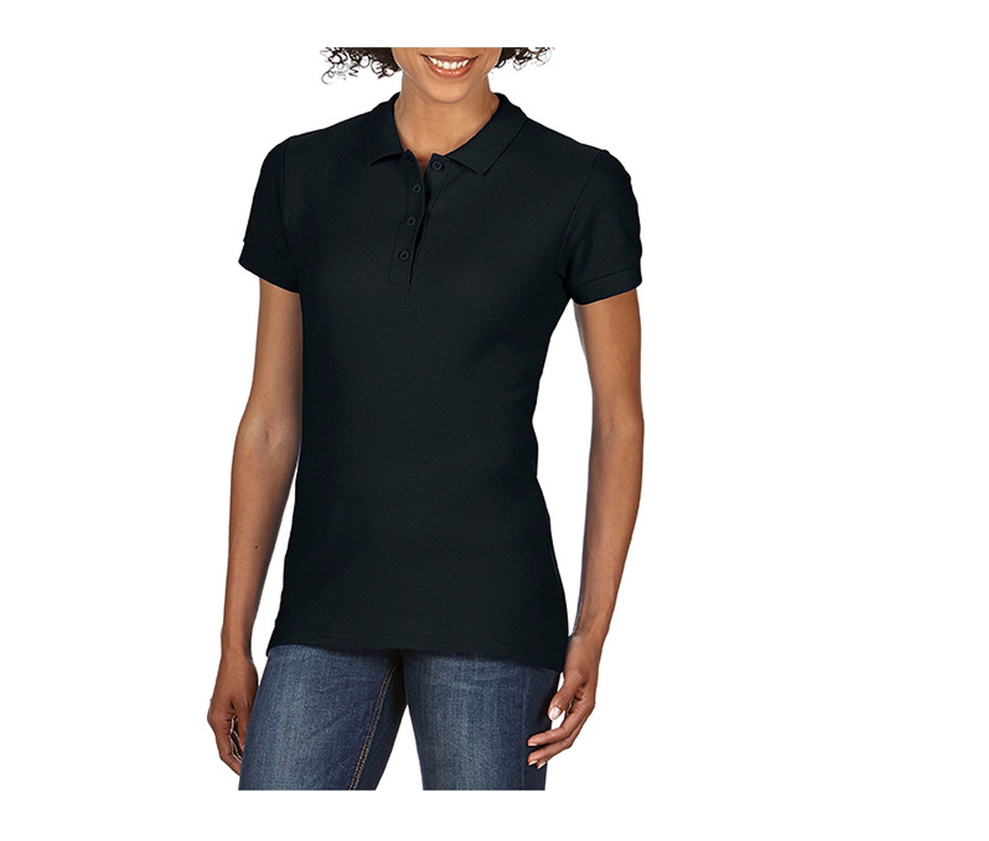 Polo Piqué Femme - Black
