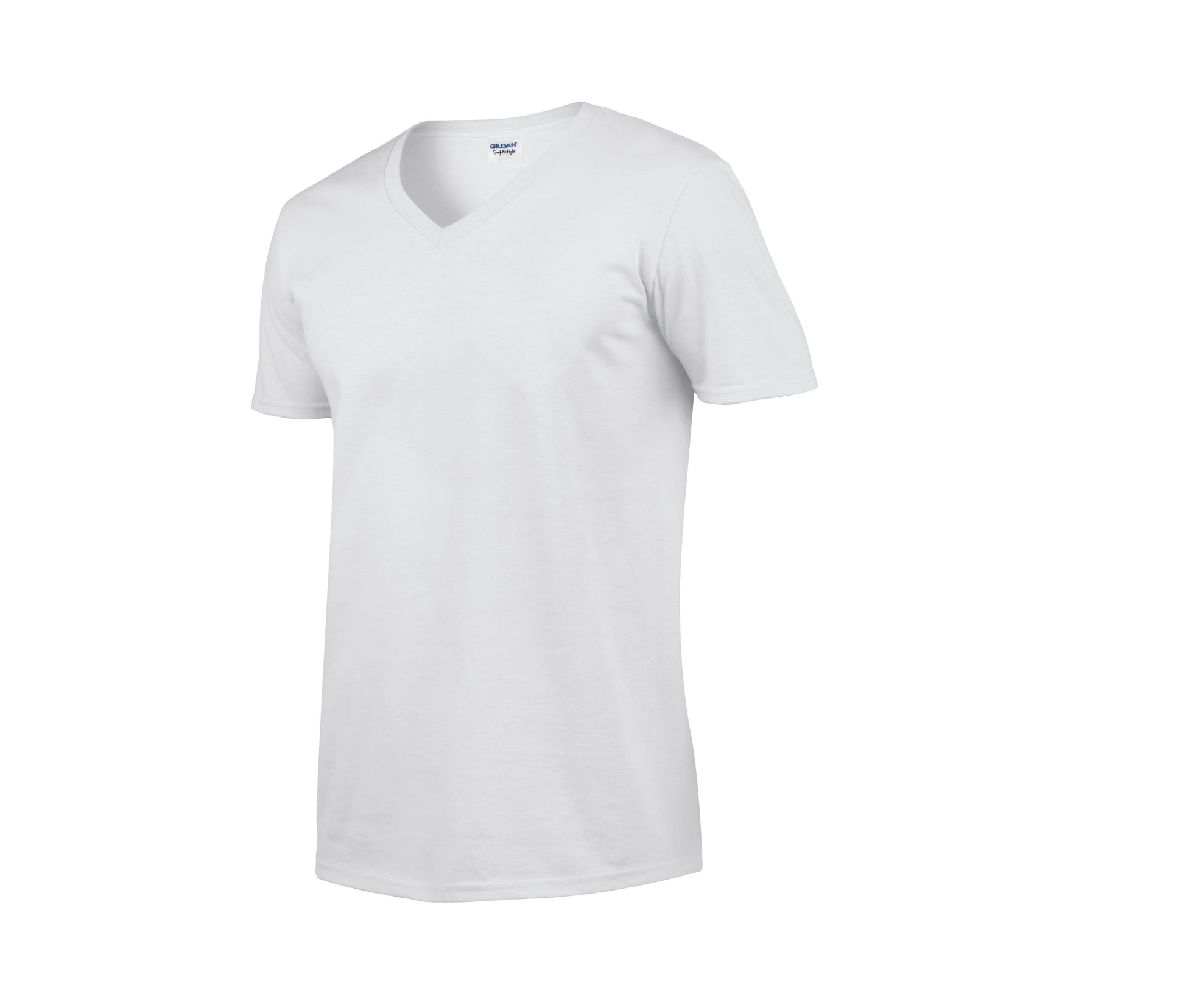 Tee-Shirt Col V Homme - White