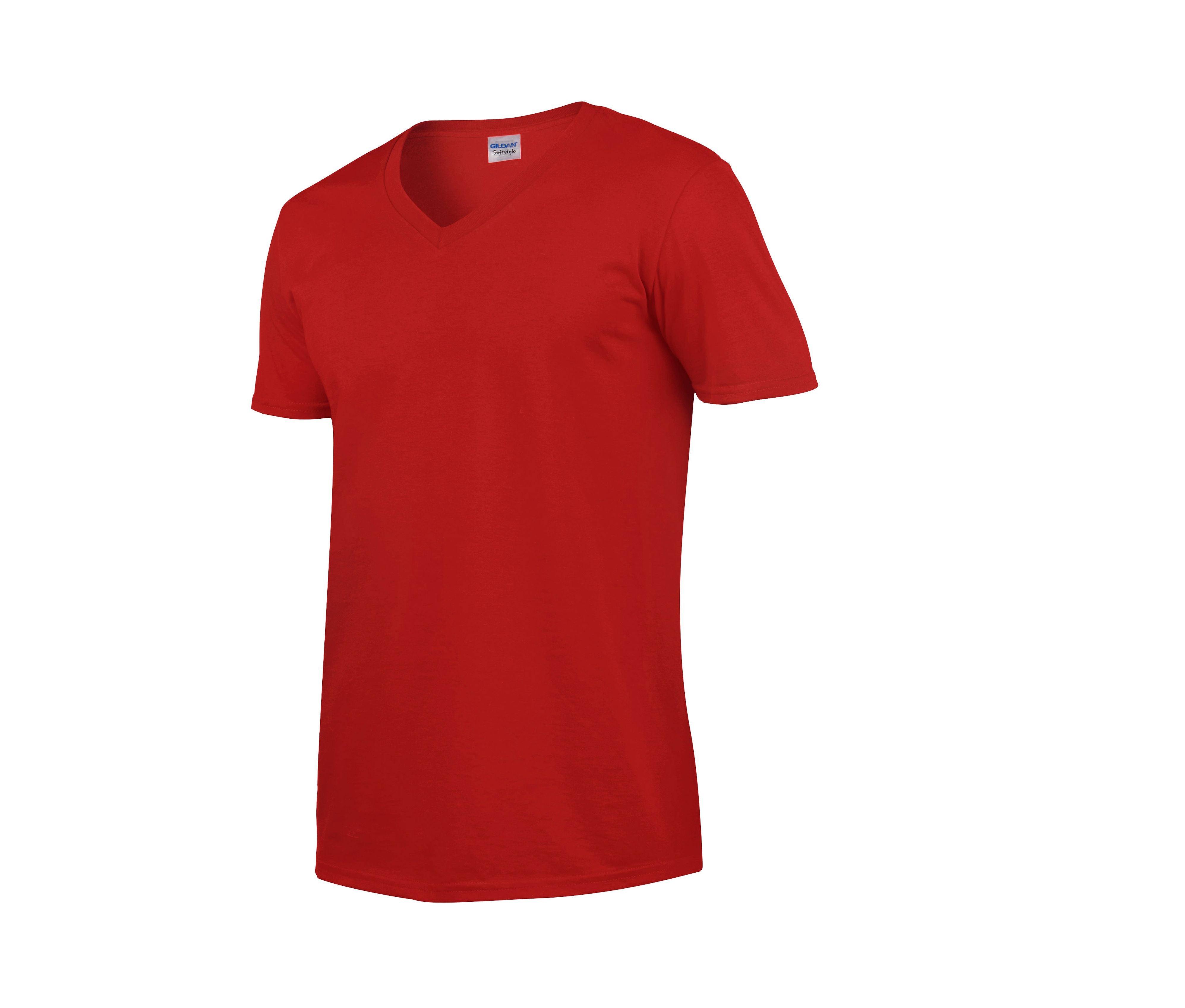 Tee-Shirt Col V Homme - Red