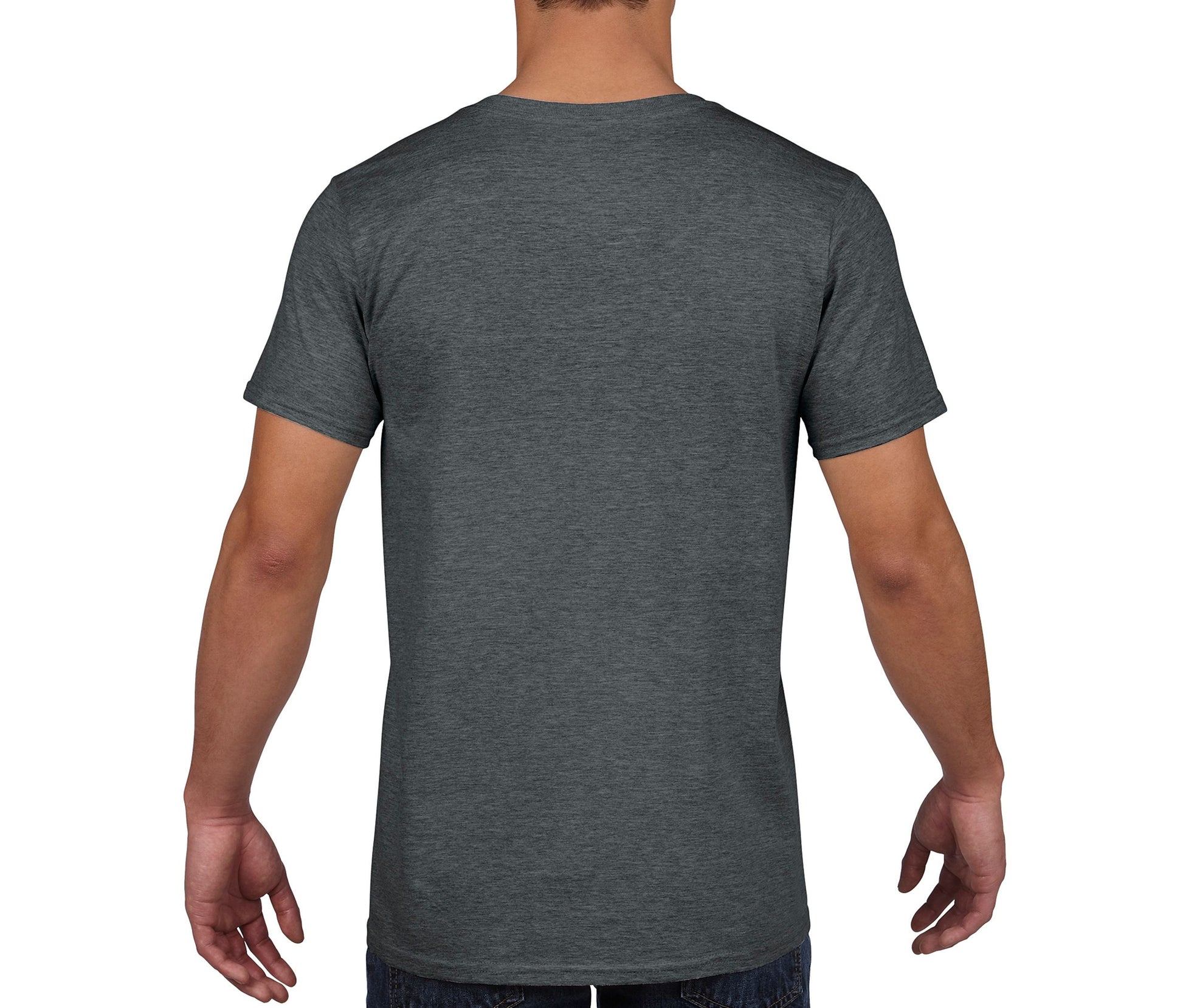 Tee-Shirt Col V Homme - Dark Heather