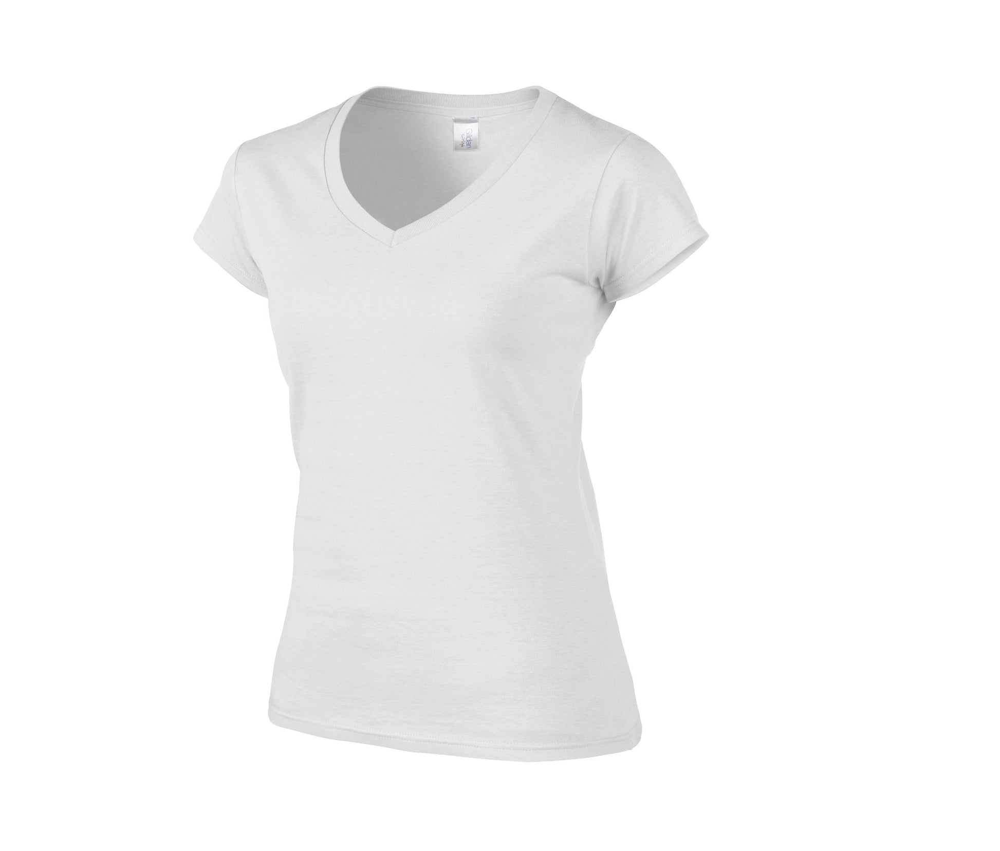 Tee-Shirt Col V Femme - White