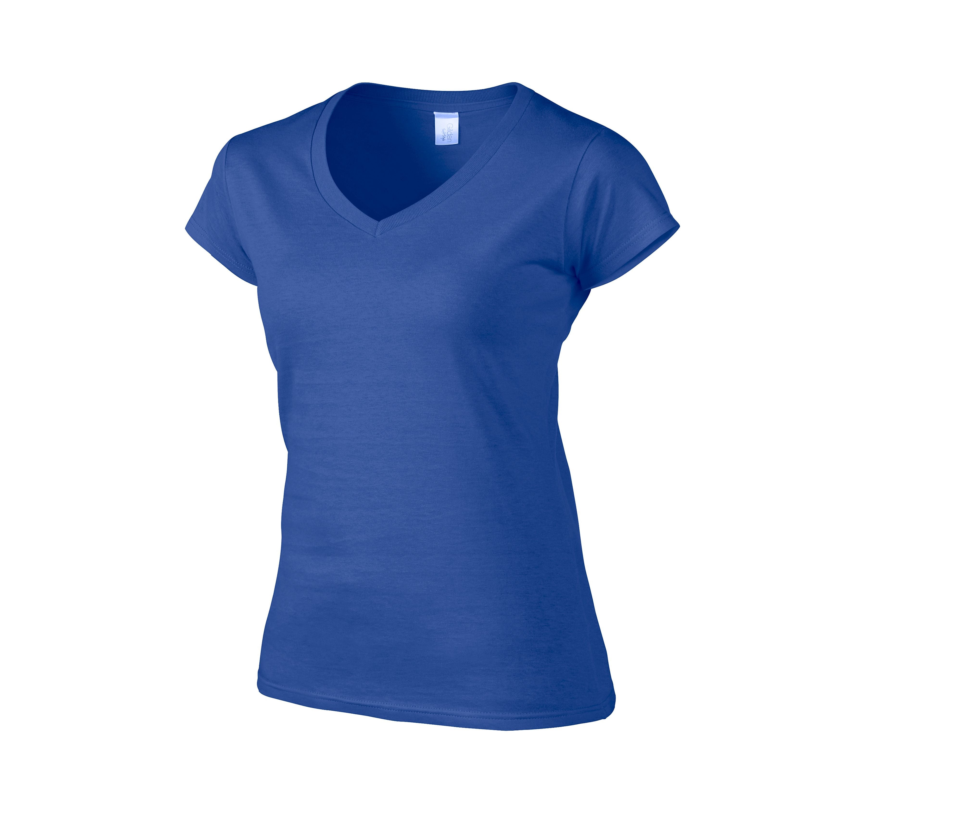 Tee-Shirt Col V Femme - Royal
