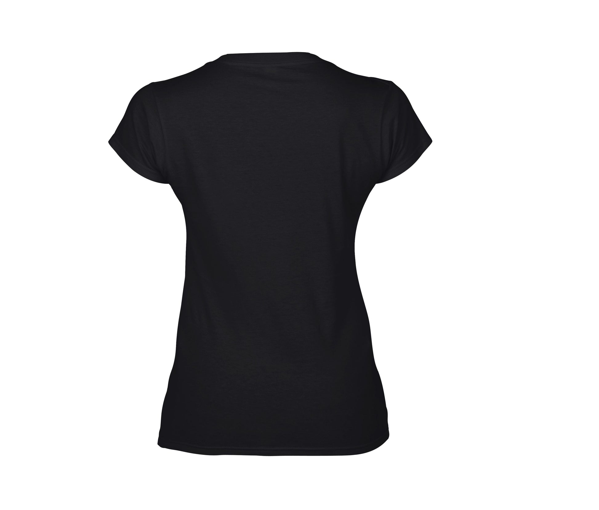Tee-Shirt Col V Femme - Black