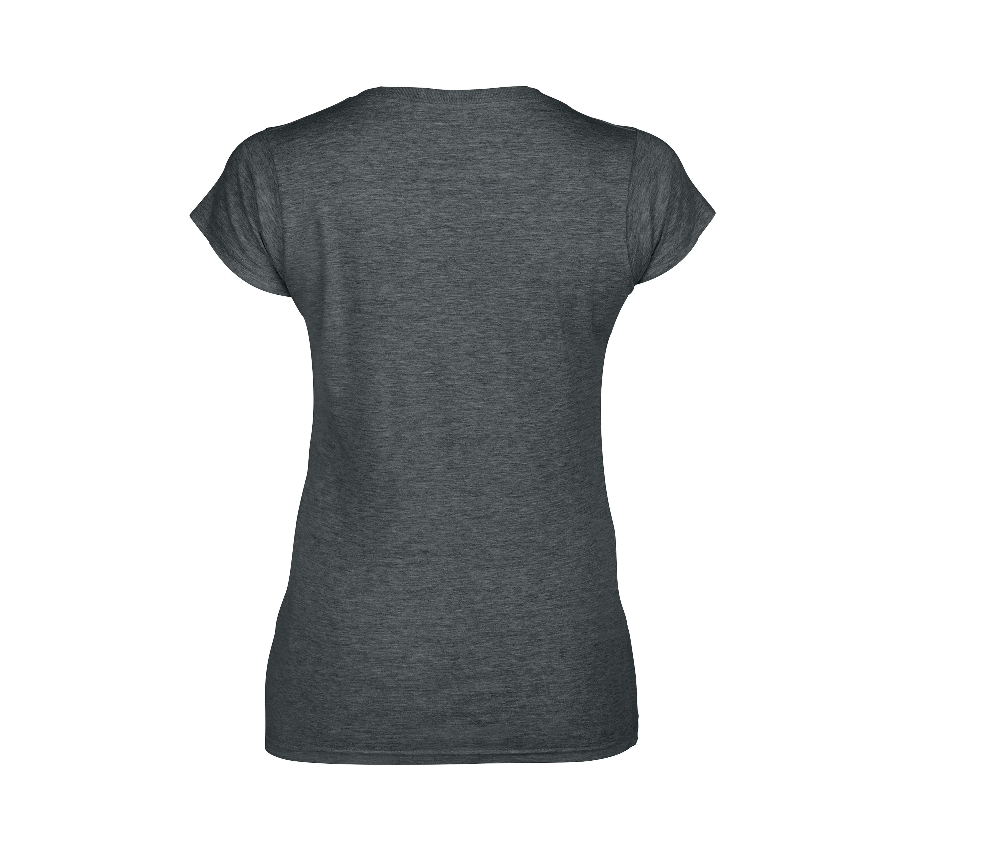 Tee-Shirt Col V Femme - Dark Heather