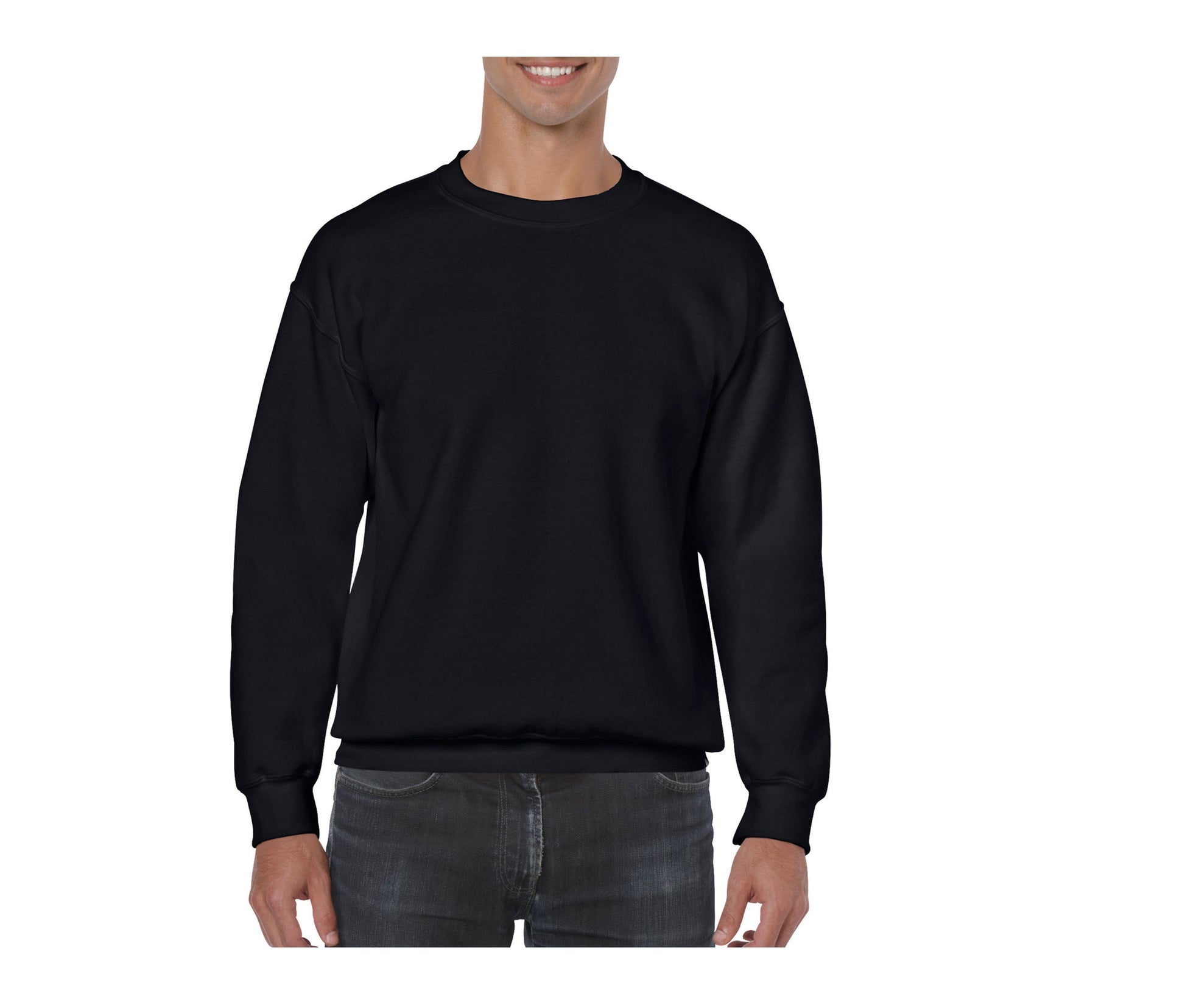 Sweat 50/50 Col Rond 280 - Black