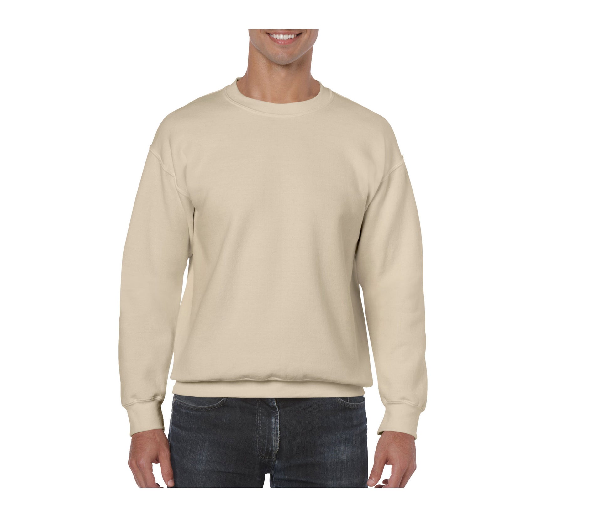 Sweat 50/50 Col Rond 280 - Sand