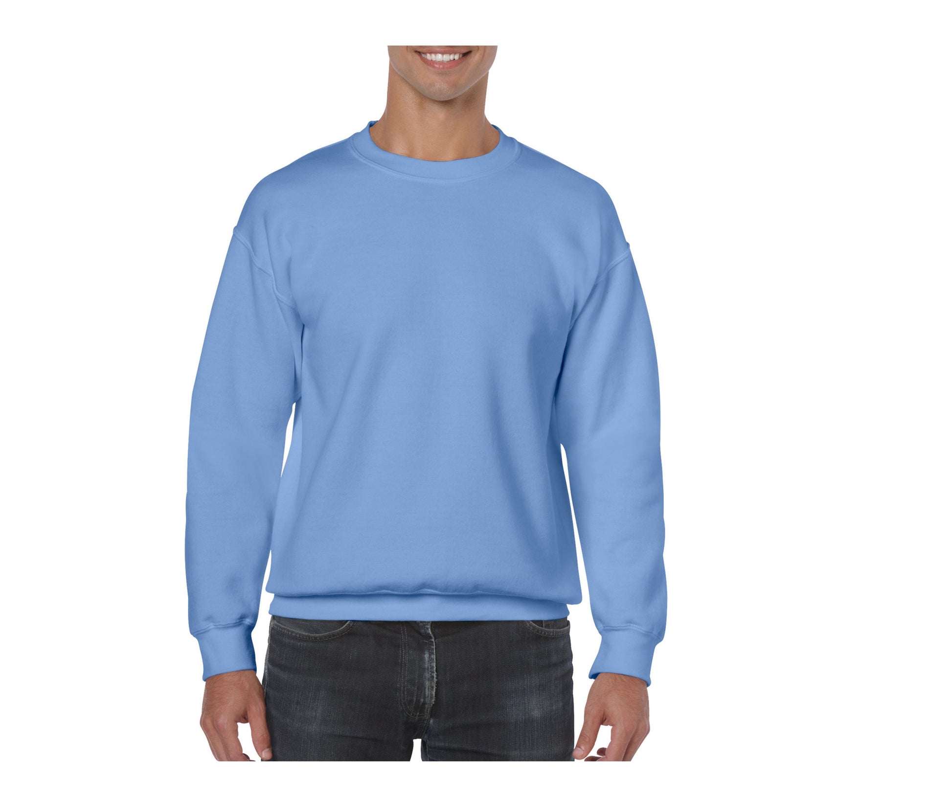Sweat 50/50 Col Rond 280 - Carolina Blue