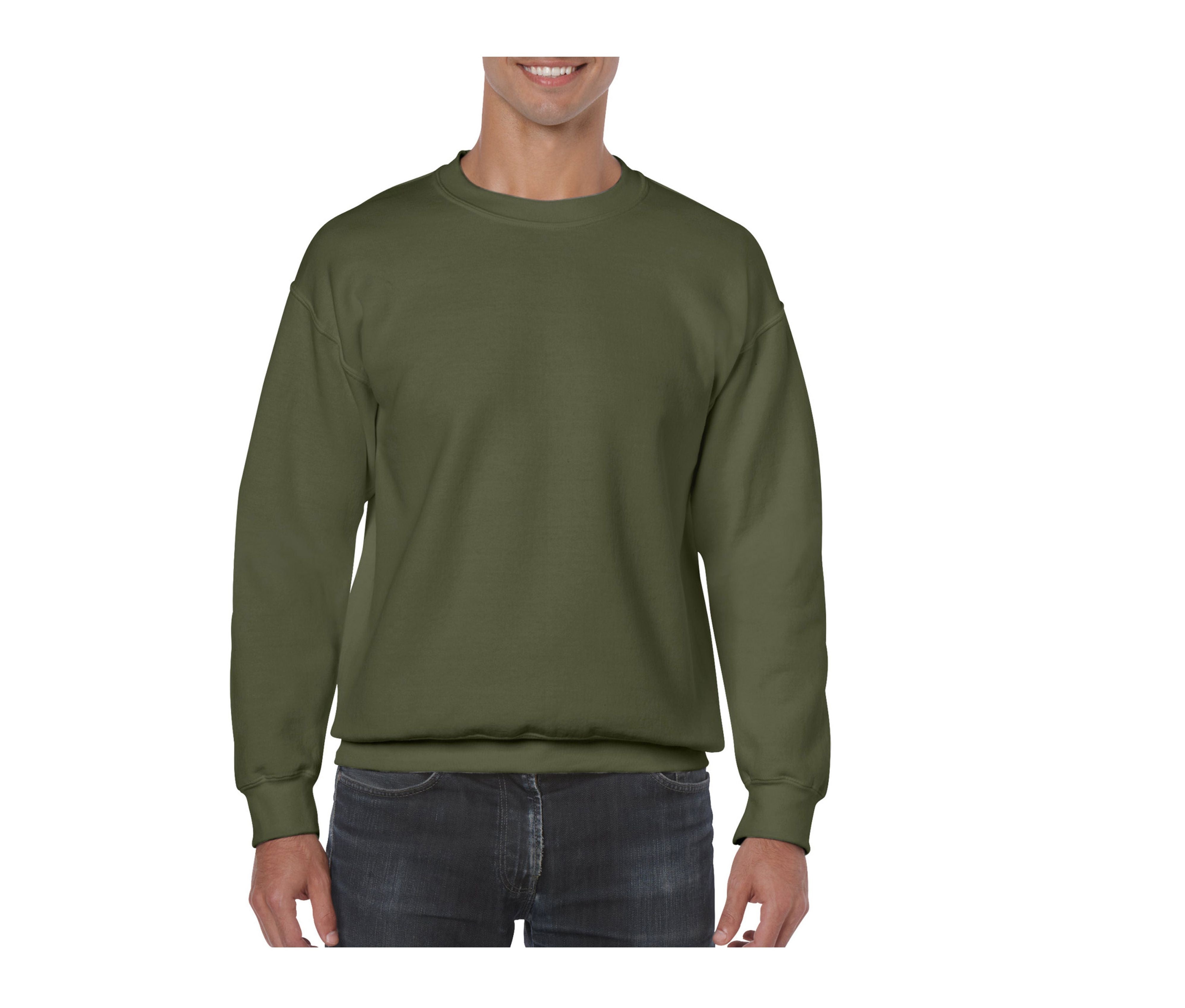 Sweat 50/50 Col Rond 280 - Military Green