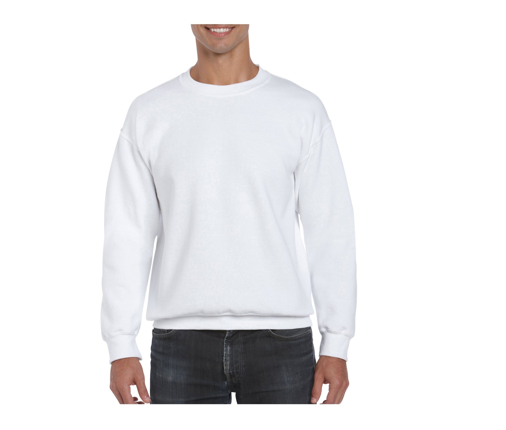 Sweat 50/50 Manches Droites 310 - White