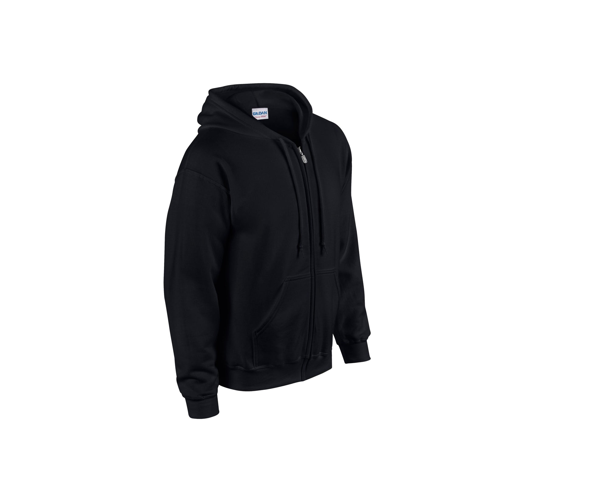 Sweat Capuche Grand Zip - Black