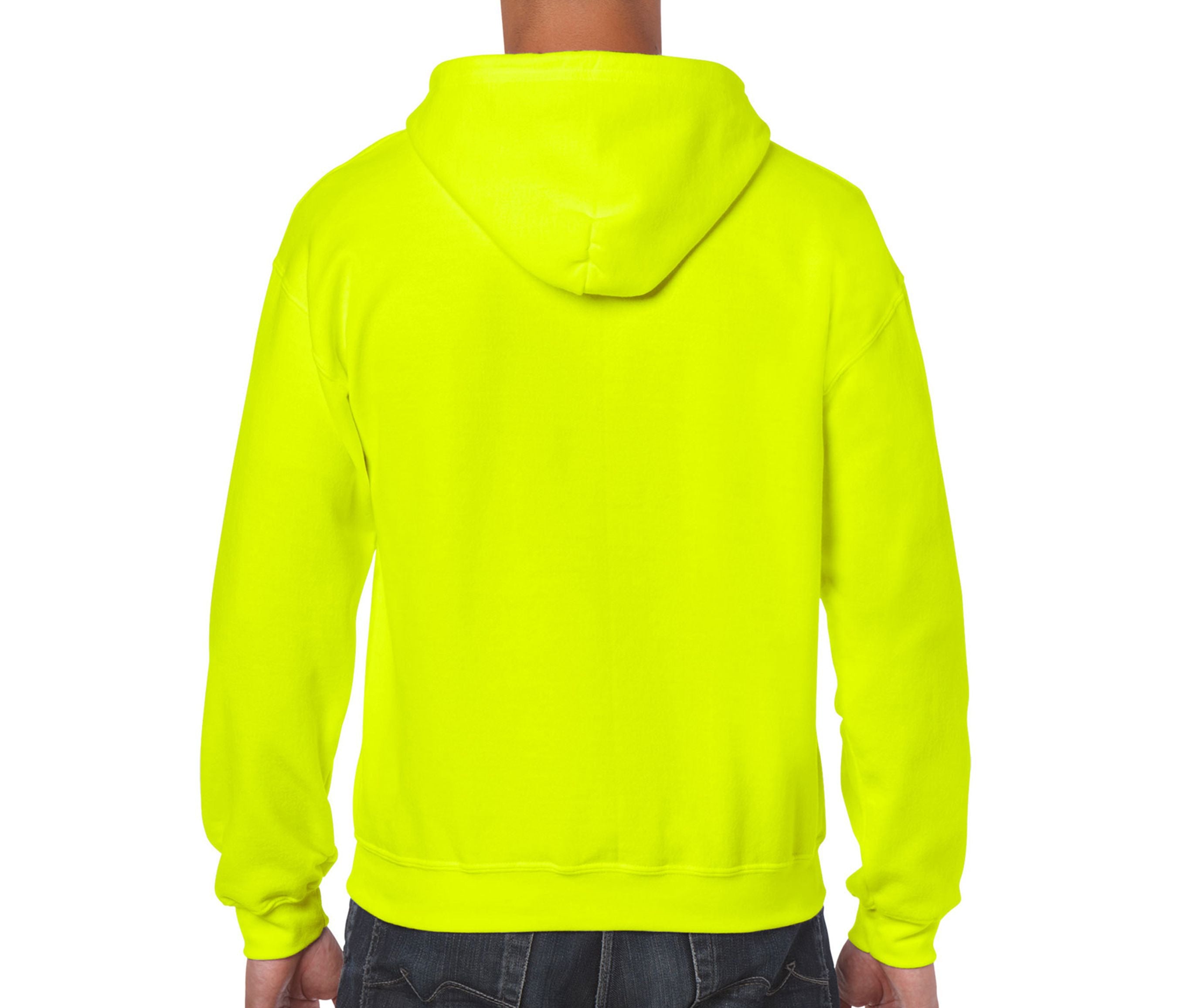 Sweat Capuche Grand Zip - Fluorescent Yellow