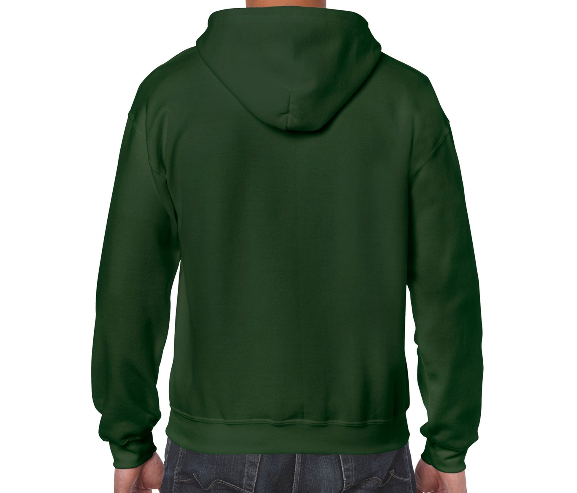 Sweat Capuche Grand Zip - Forest Green