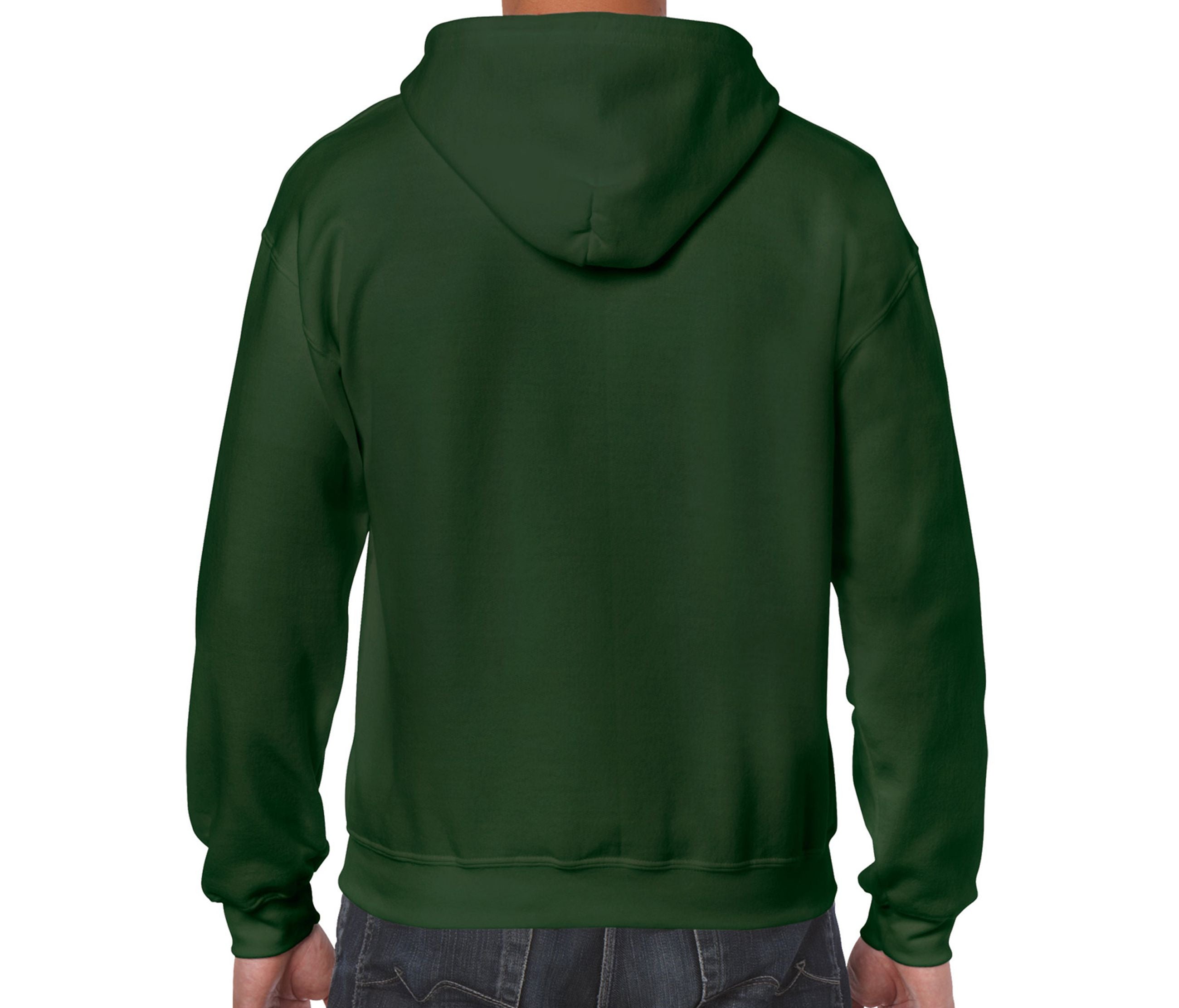 Sweat Capuche Grand Zip - Forest Green