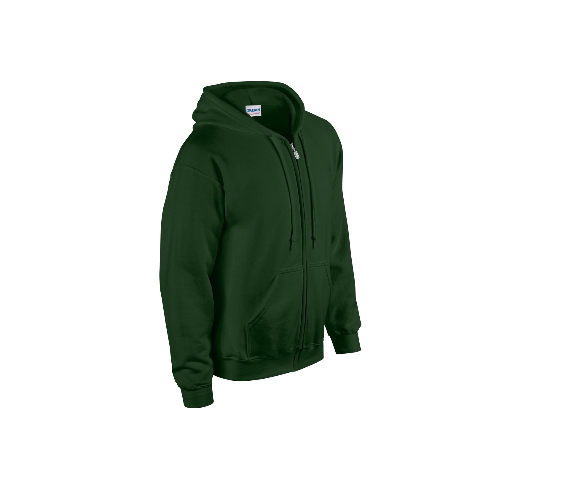 Sweat Capuche Grand Zip - Forest Green