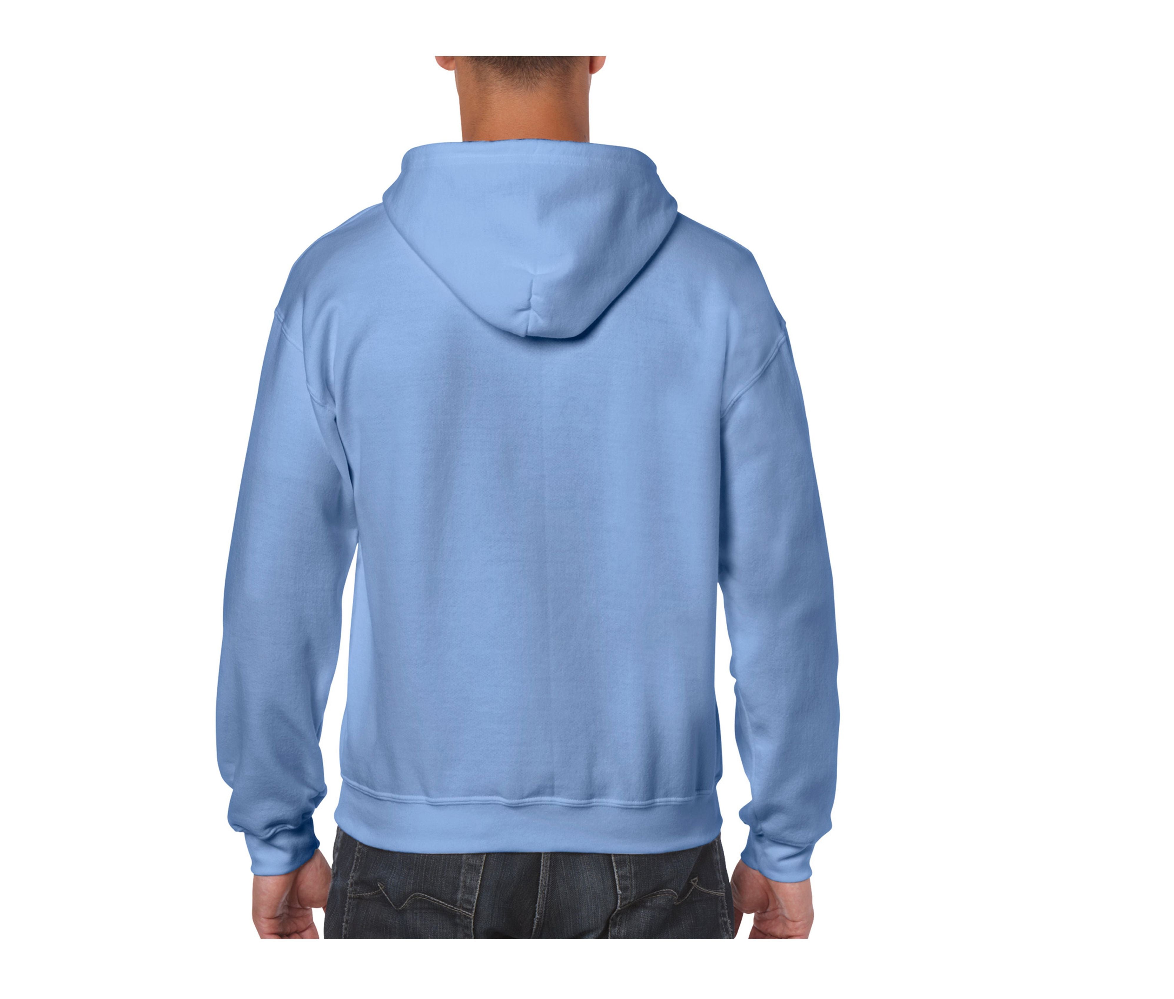 Sweat Capuche Grand Zip - Carolina Blue