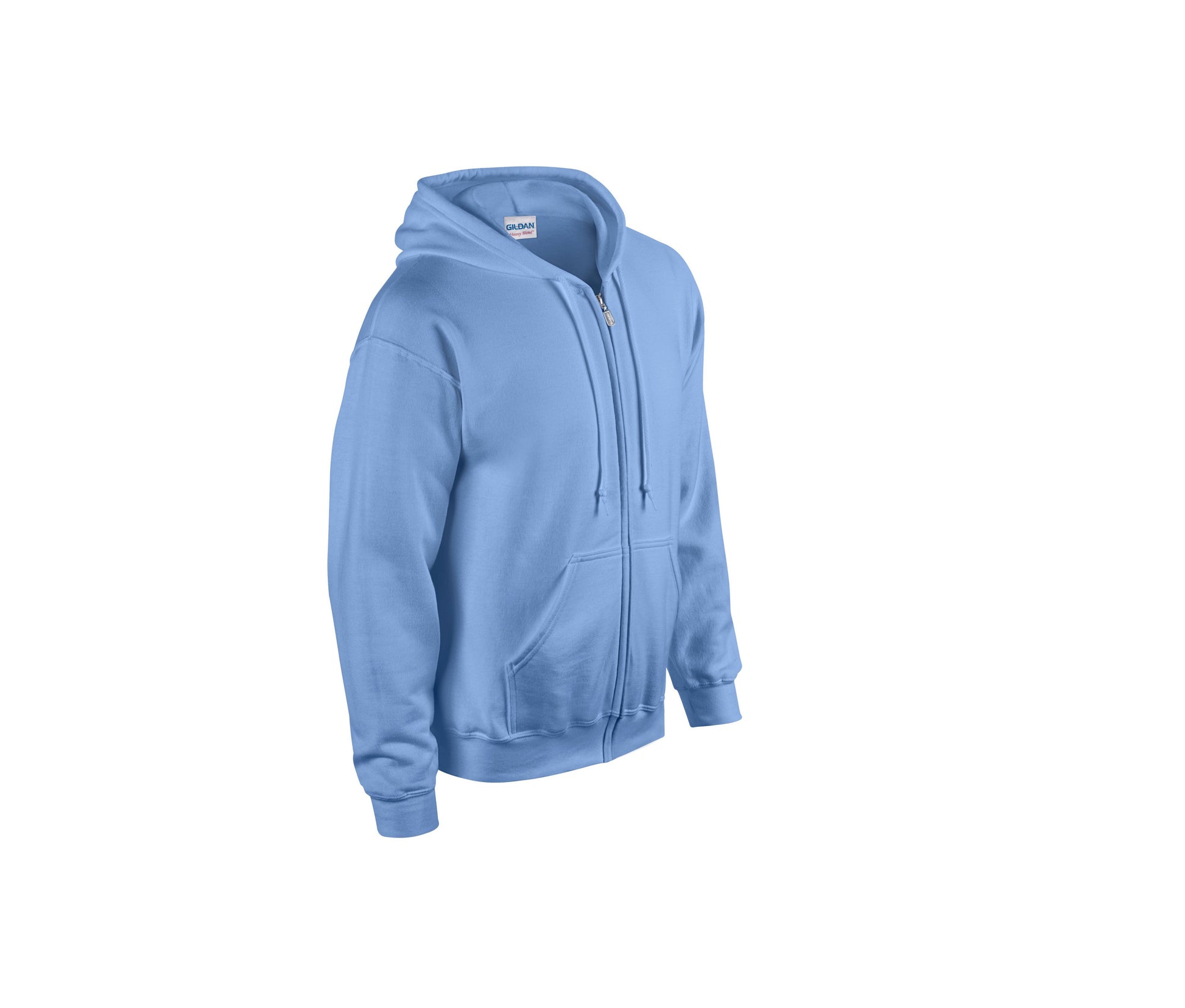 Sweat Capuche Grand Zip - Carolina Blue