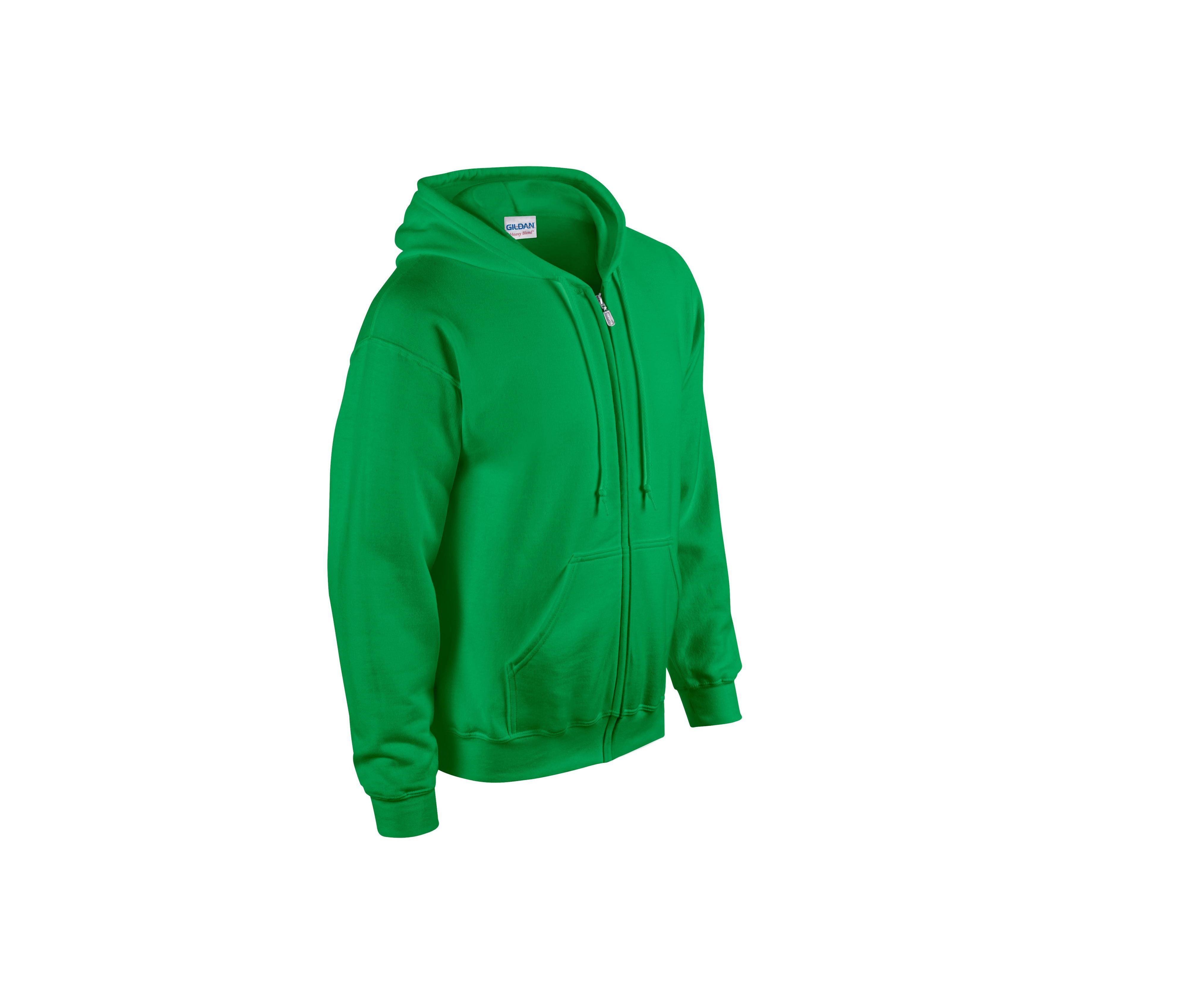 Sweat Capuche Grand Zip - Irish Green