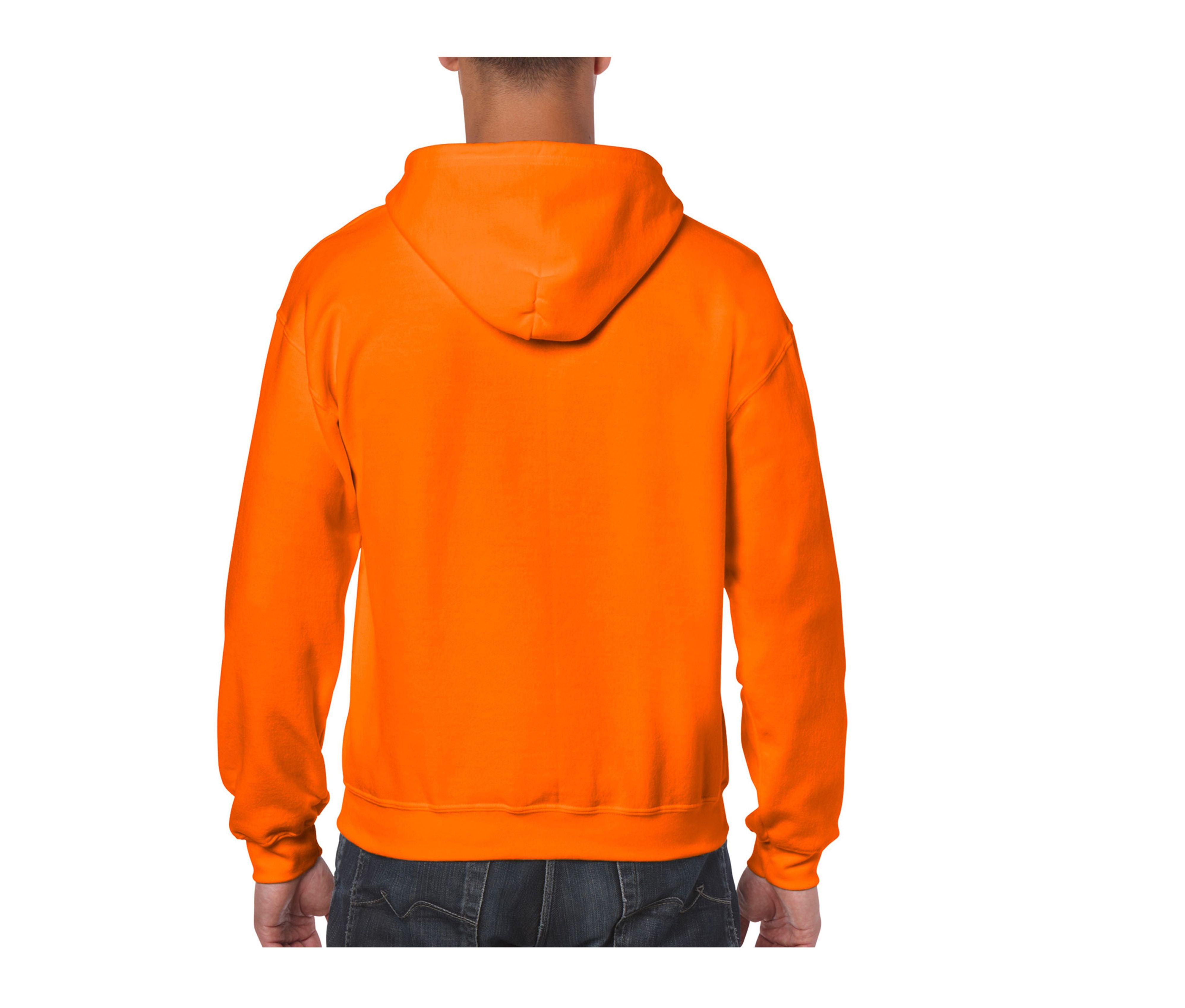 Sweat Capuche Grand Zip - Safety Orange
