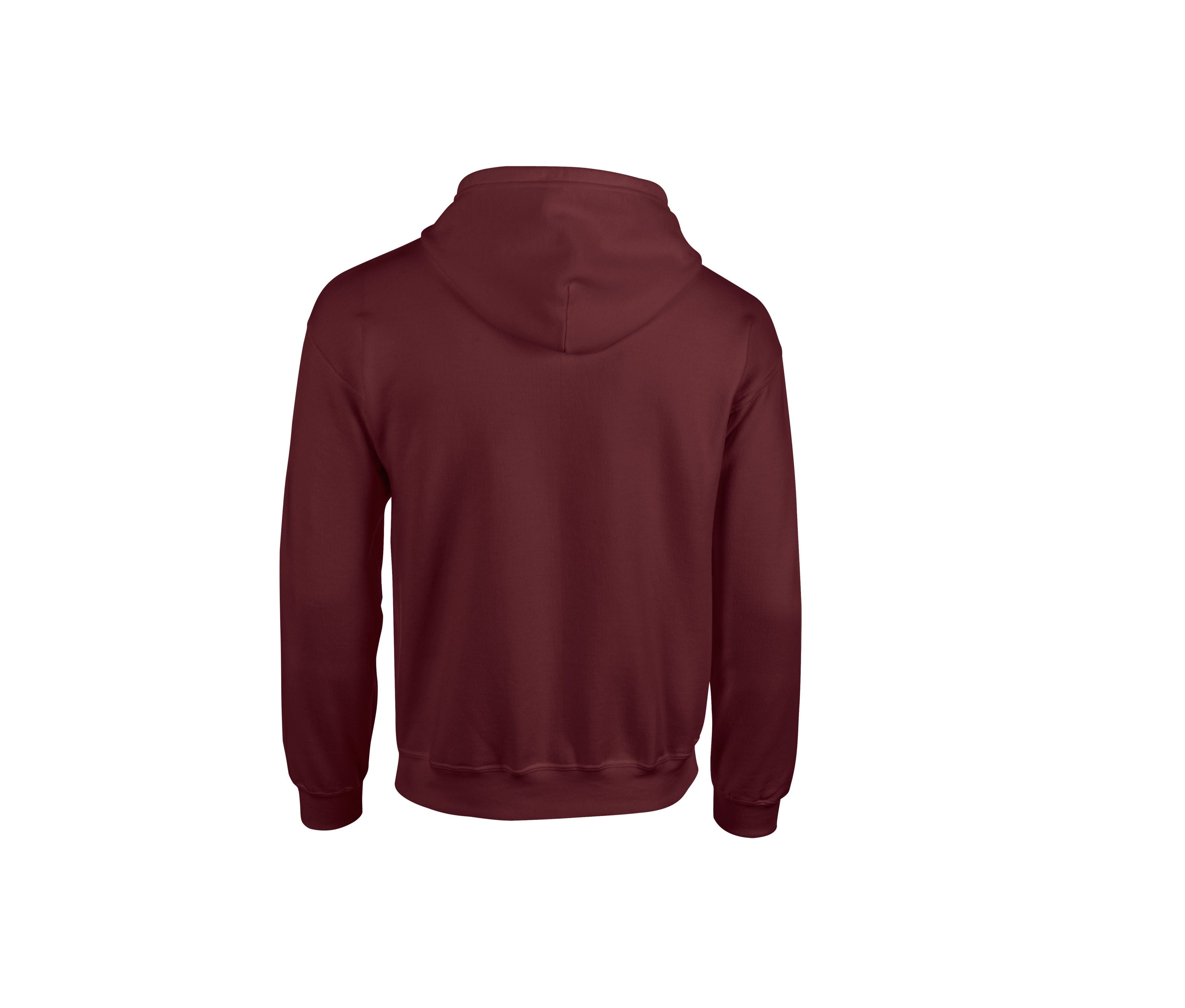 Sweat Capuche Grand Zip - Maroon