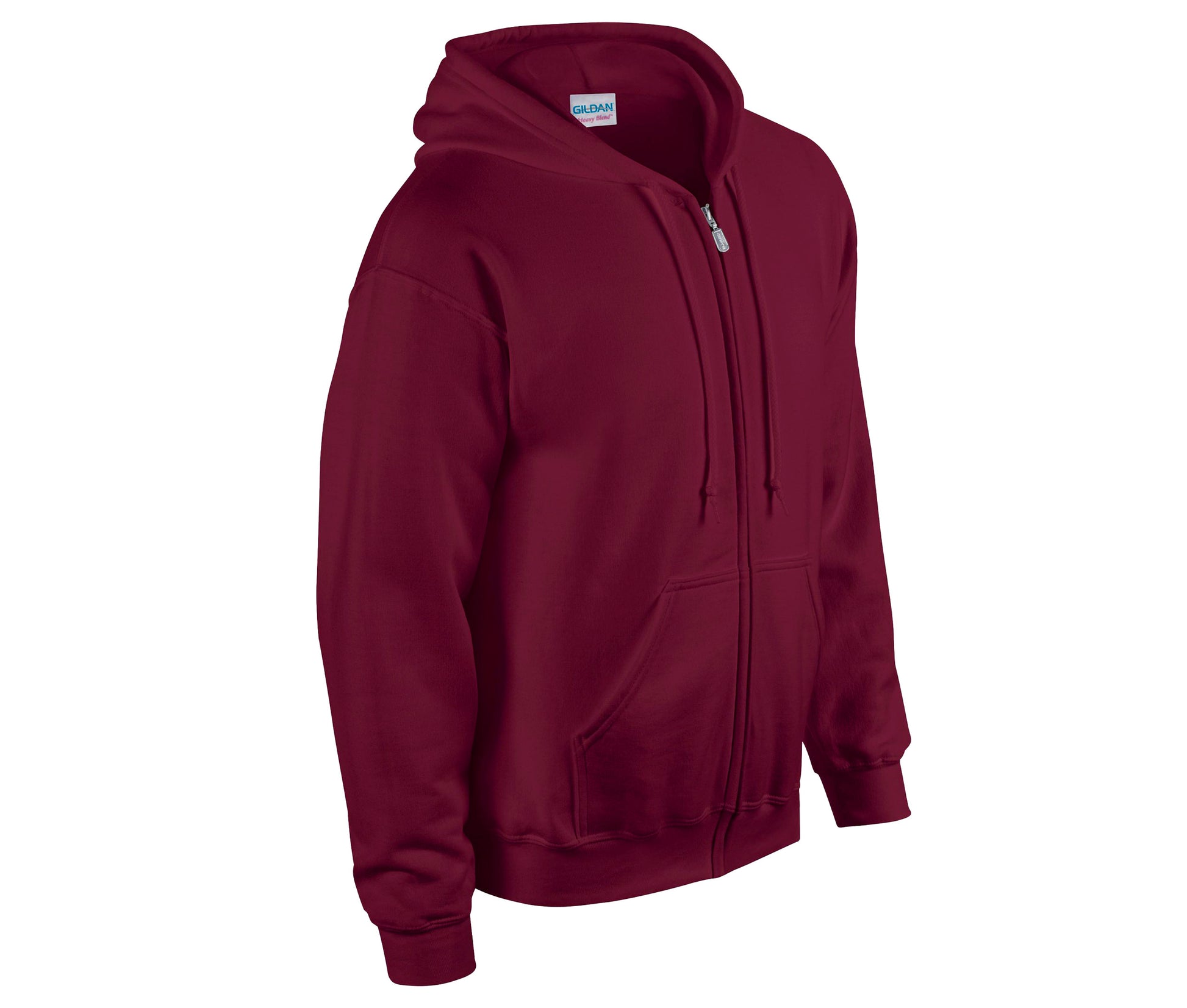 Sweat Capuche Grand Zip - Maroon