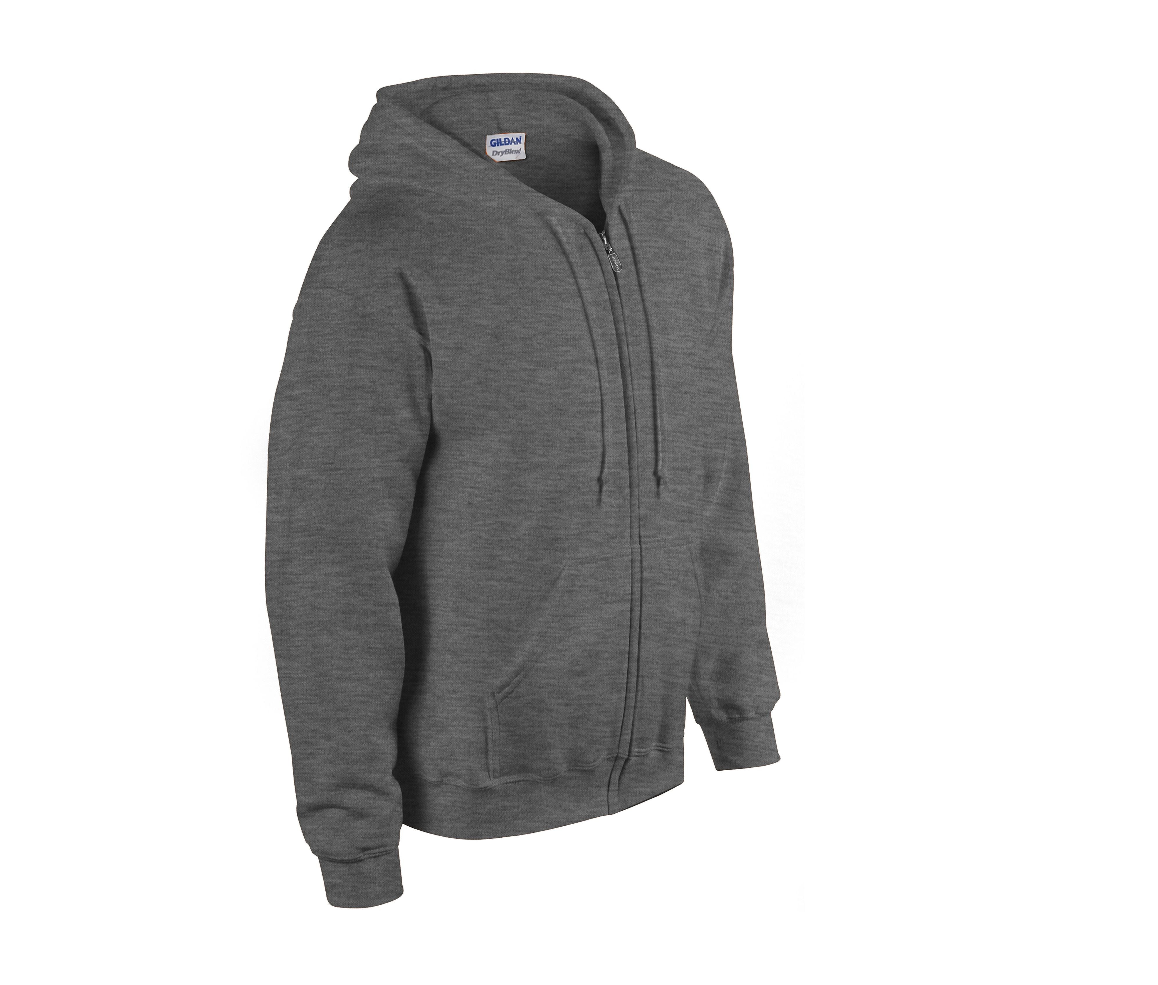 Sweat Capuche Grand Zip - Dark Heather