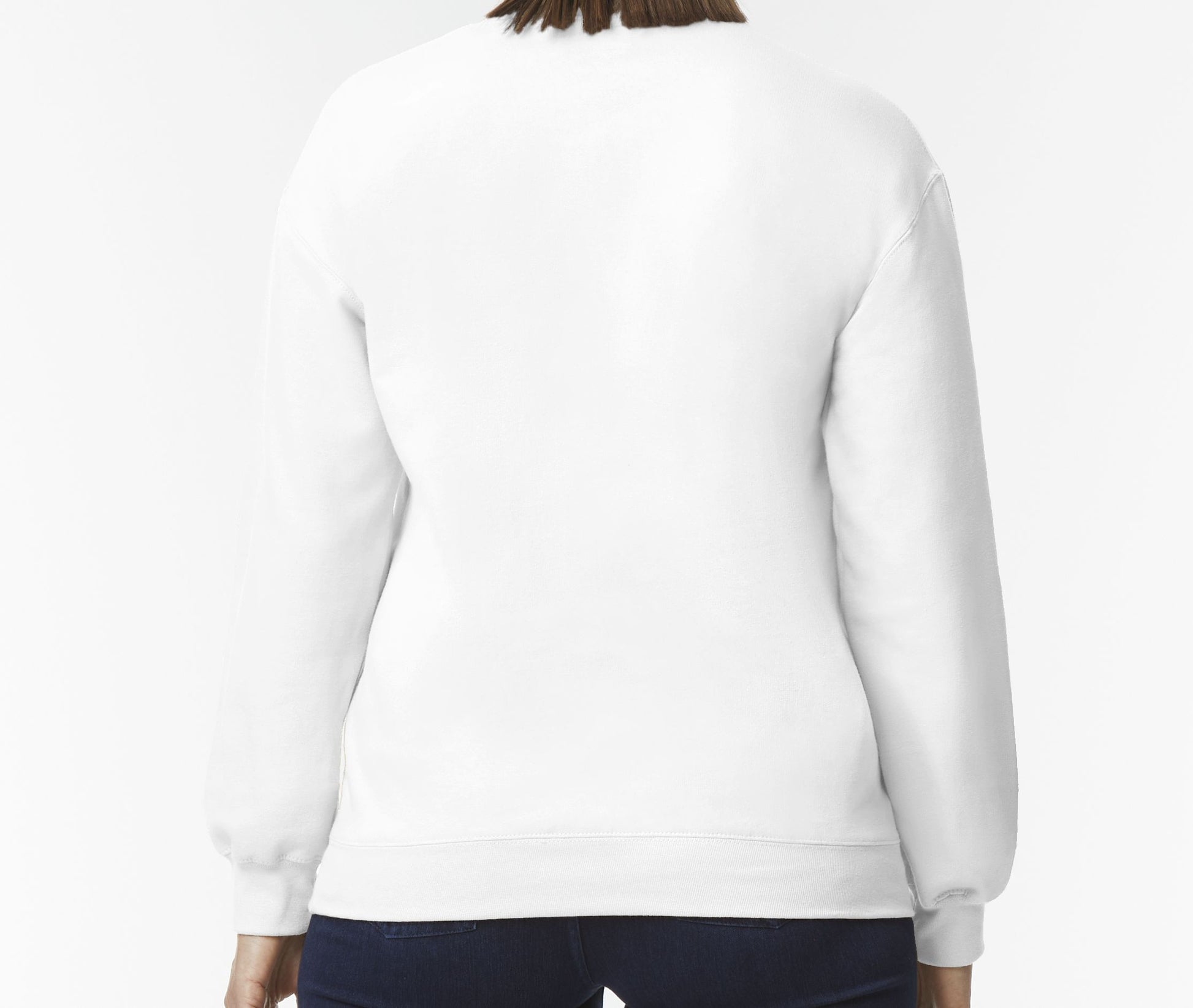 Sweat Col Rond Unisexe - White