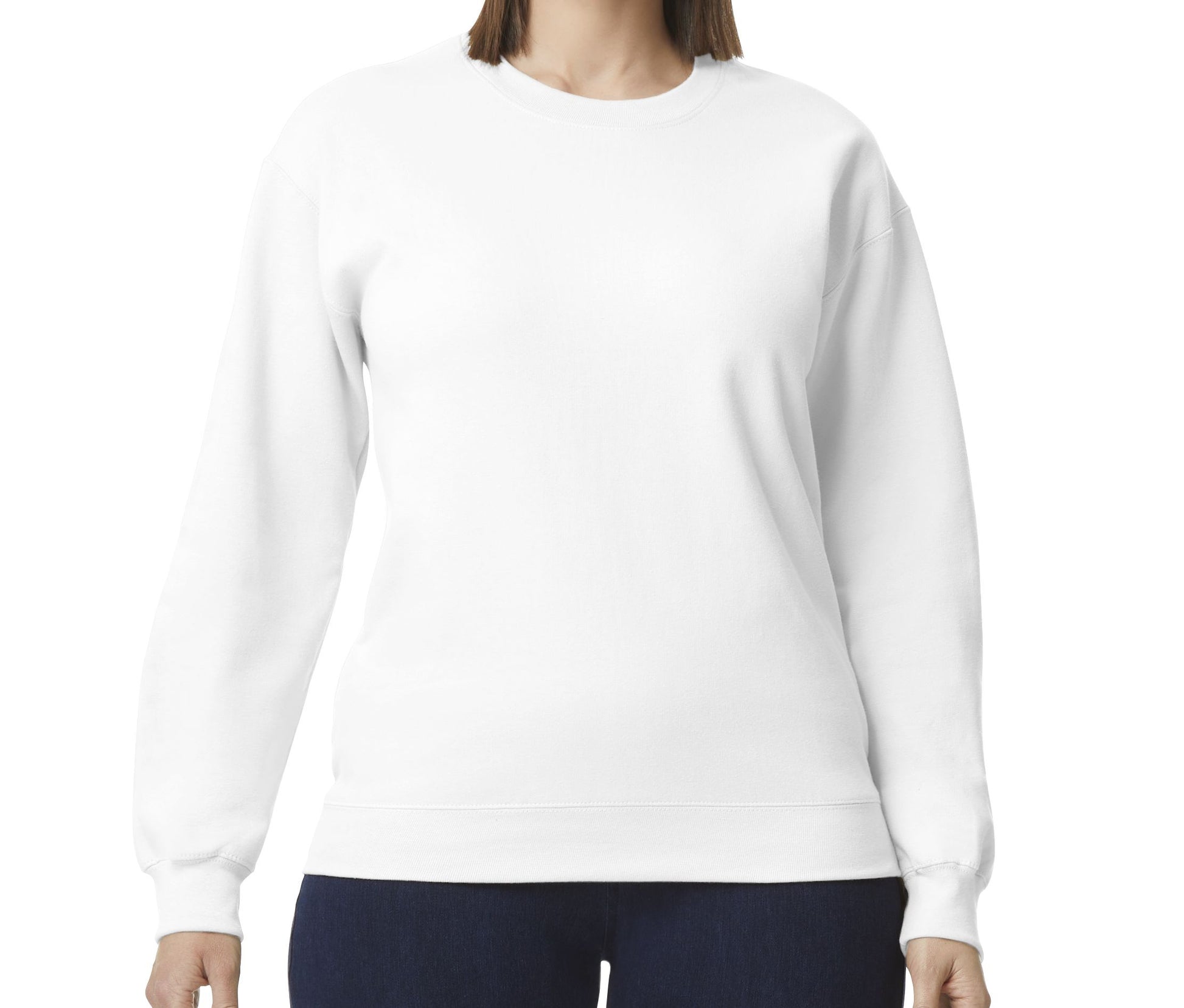 Sweat Col Rond Unisexe - White