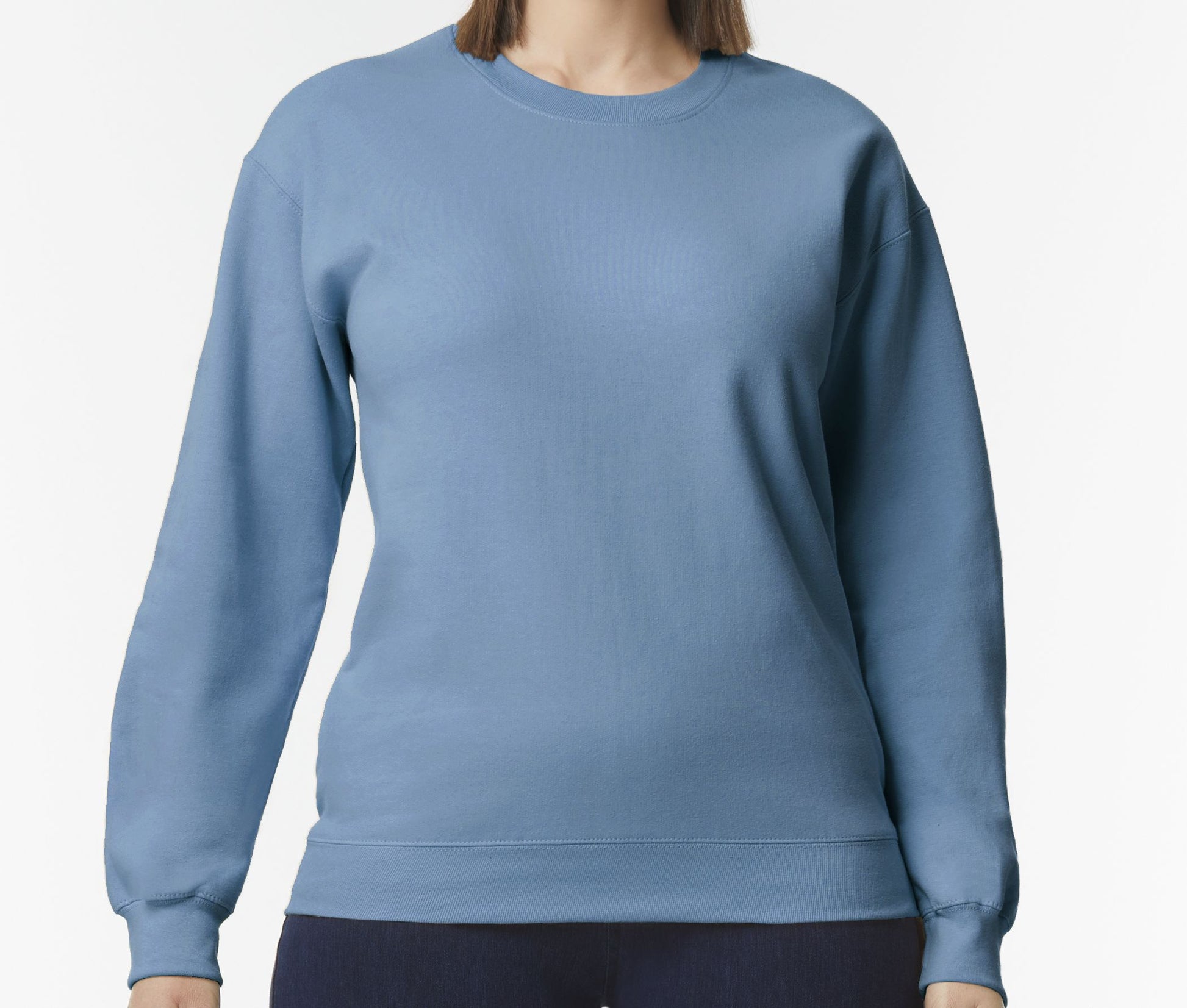 Sweat Col Rond Unisexe - Stone Blue
