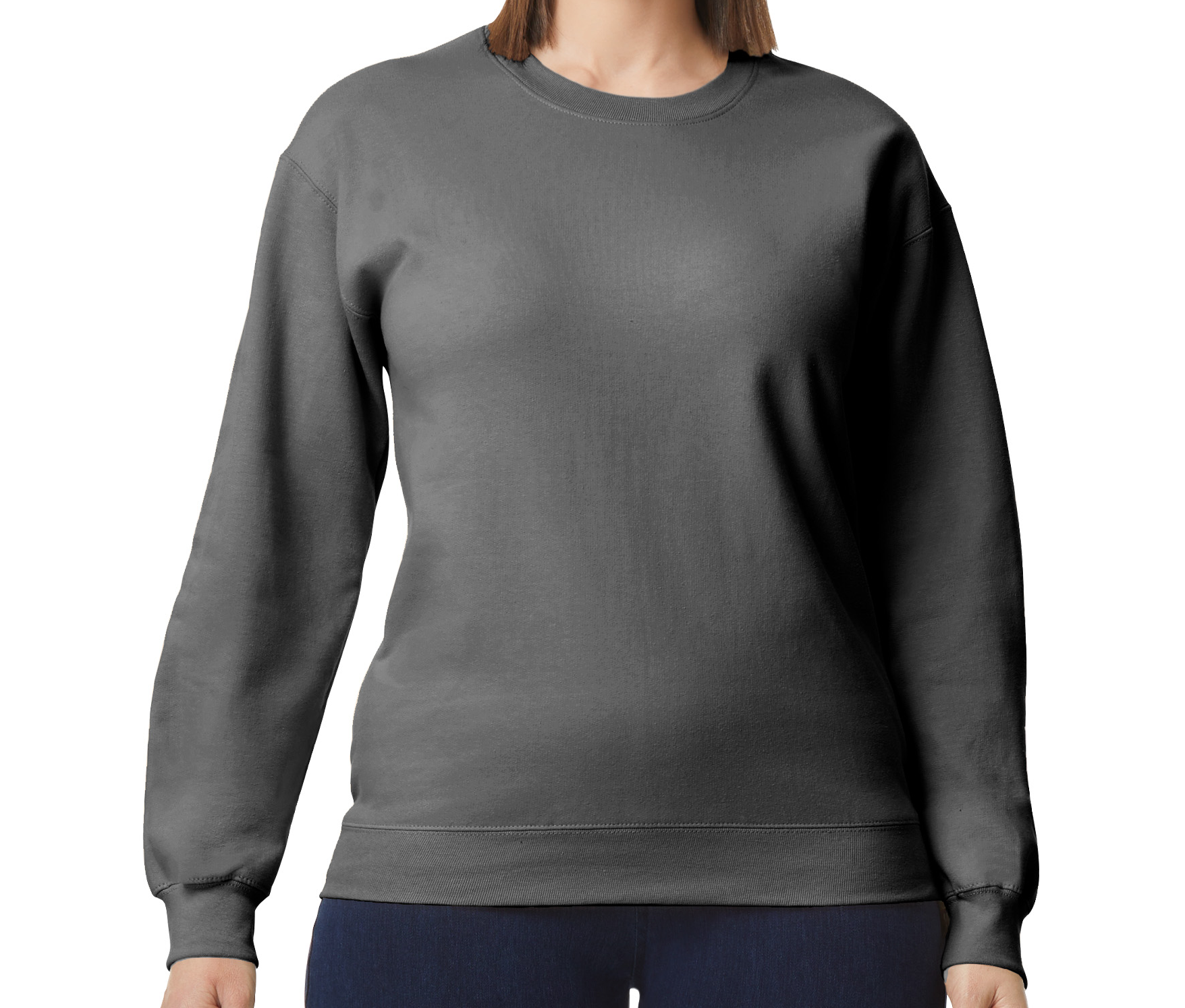 Sweat Col Rond Unisexe - Ash Grey