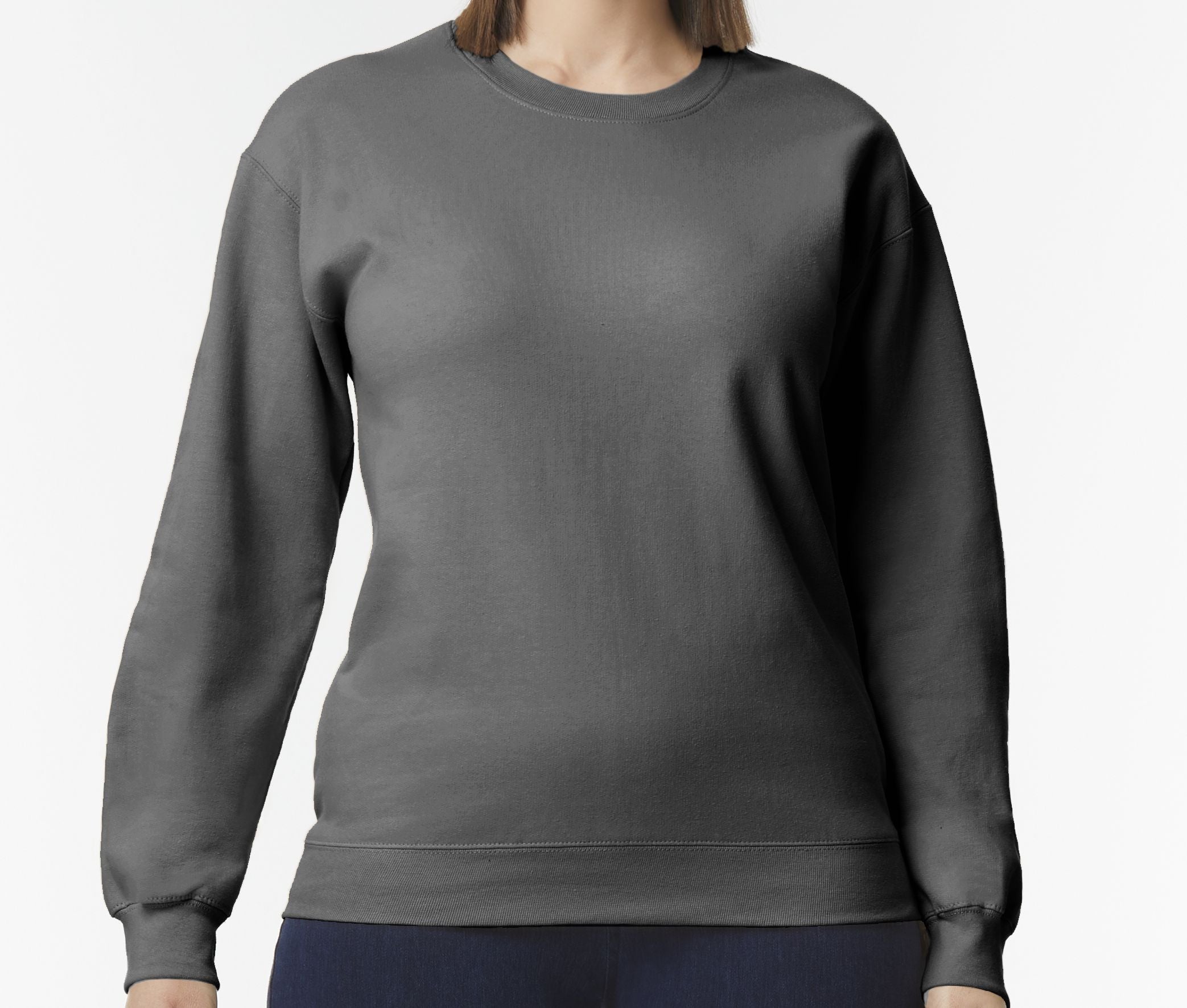 Sweat Col Rond Unisexe - Charcoal