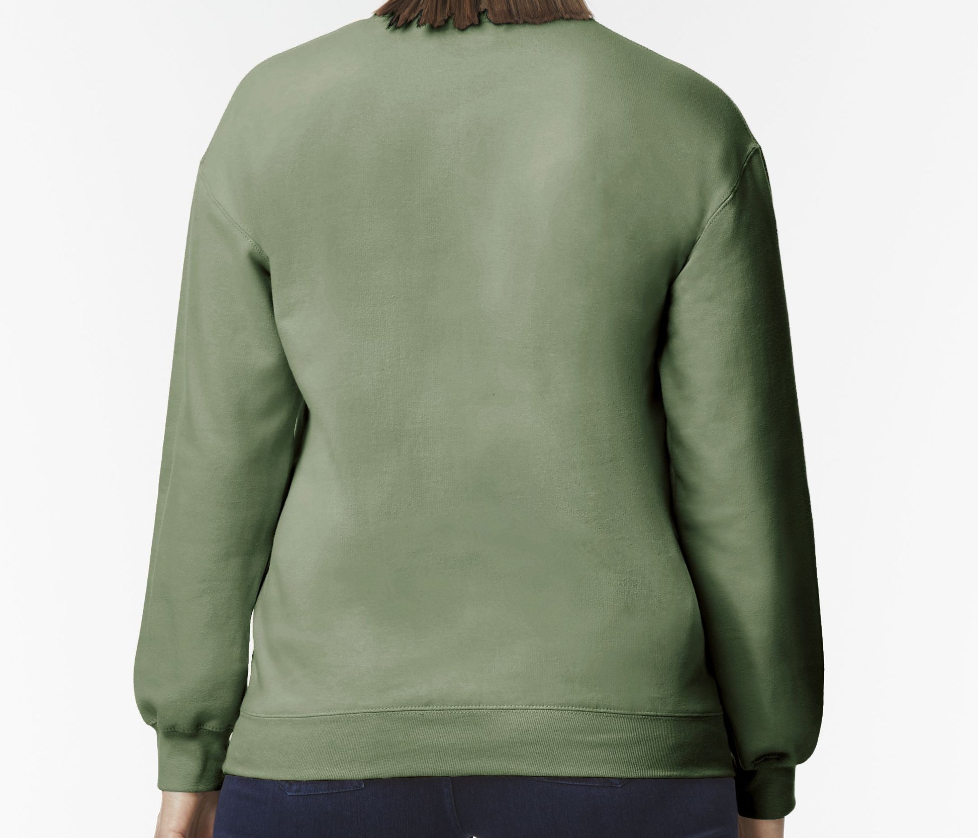 Sweat Col Rond Unisexe - Military Green