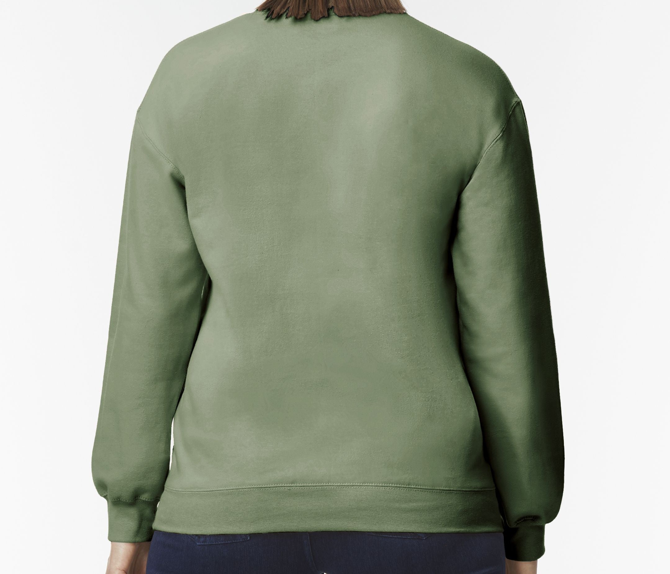 Sweat Col Rond Unisexe - Military Green