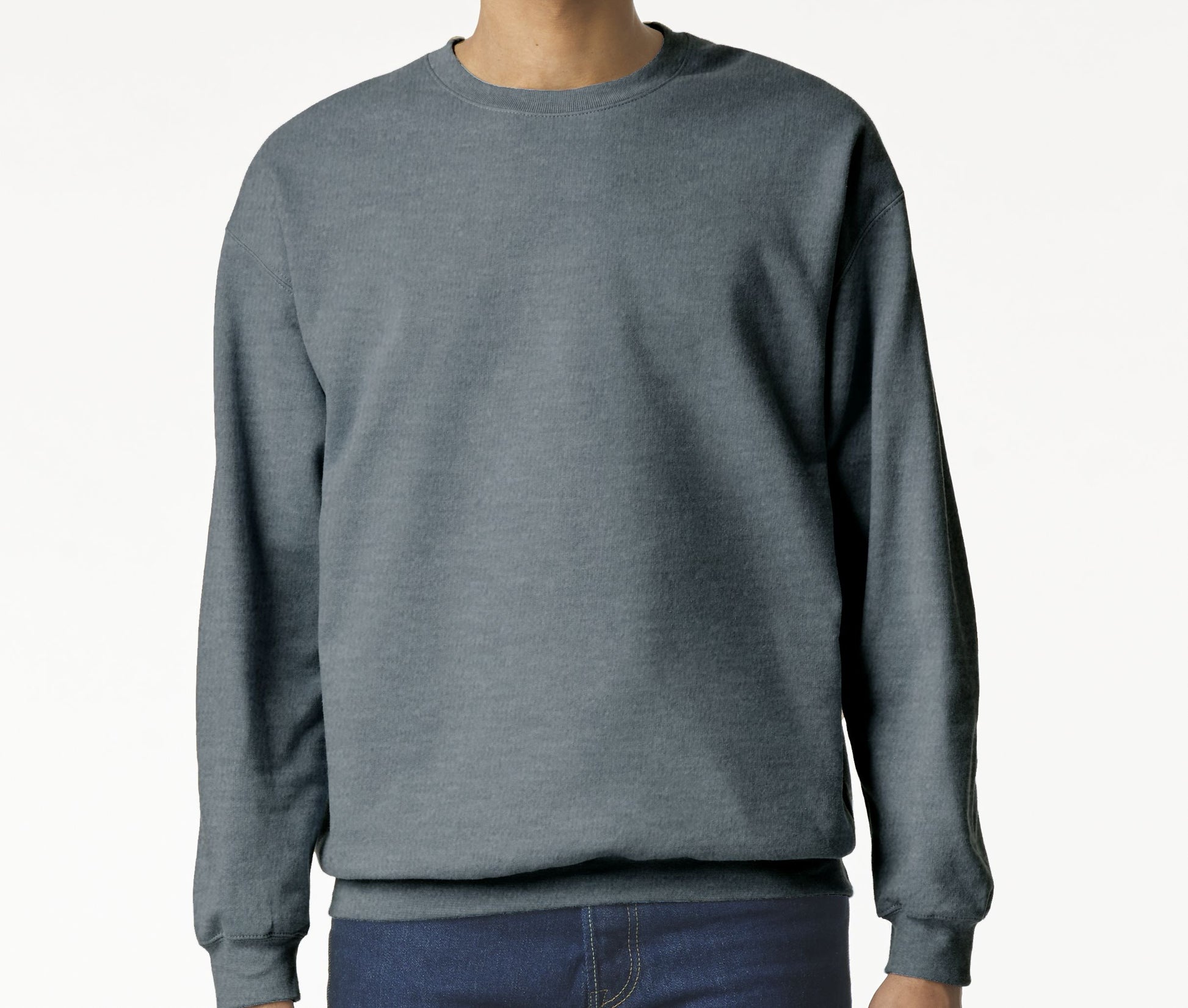 Sweat Col Rond Unisexe - Dark Heather