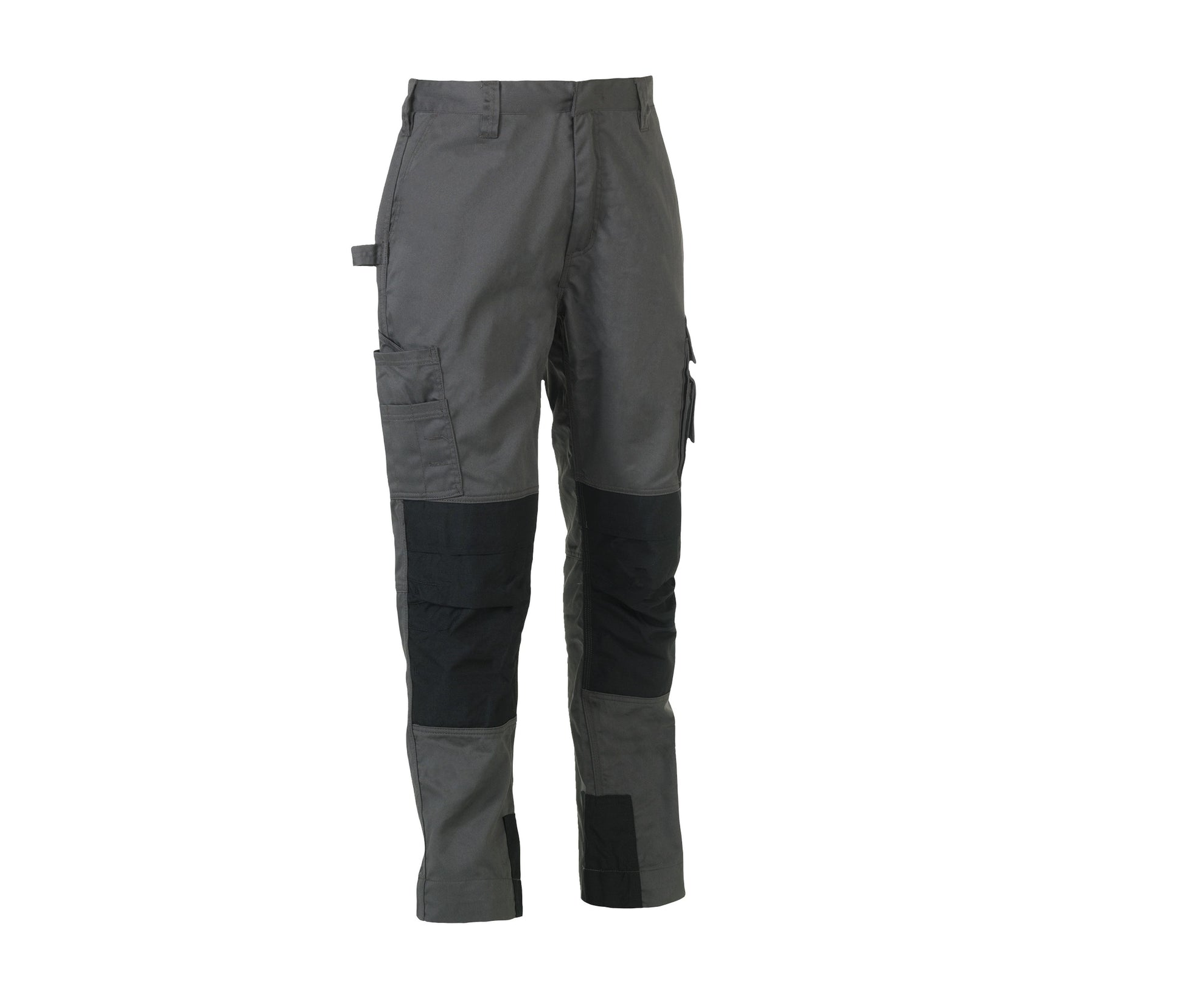 Pantalon de Travail Polycoton Sergé Déperlant - Grey / Black