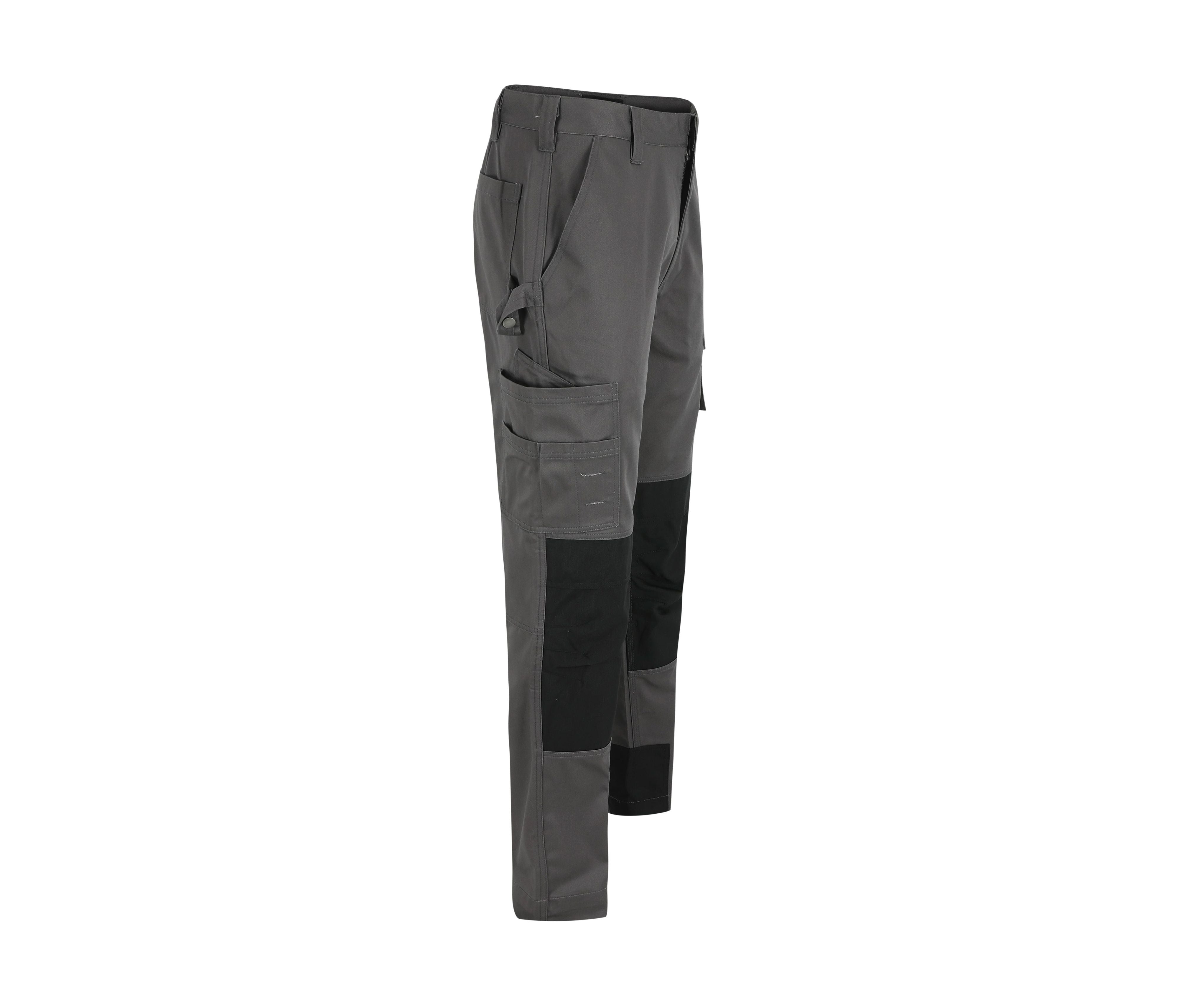 Pantalon de Travail Polycoton Sergé Déperlant - Grey / Black