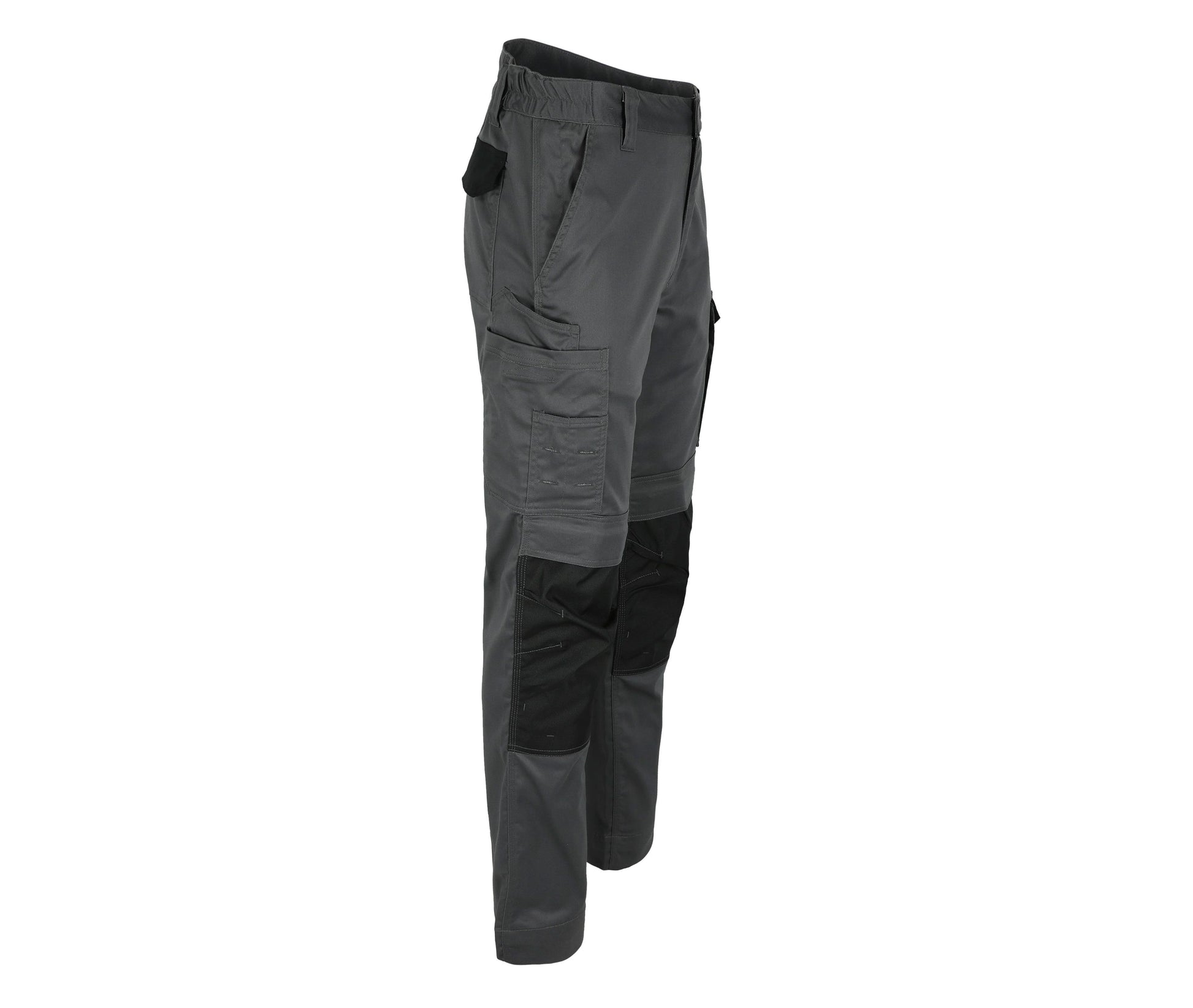 Pantalon Stretch Multipoches Avec Renforts - Anthracite / Black