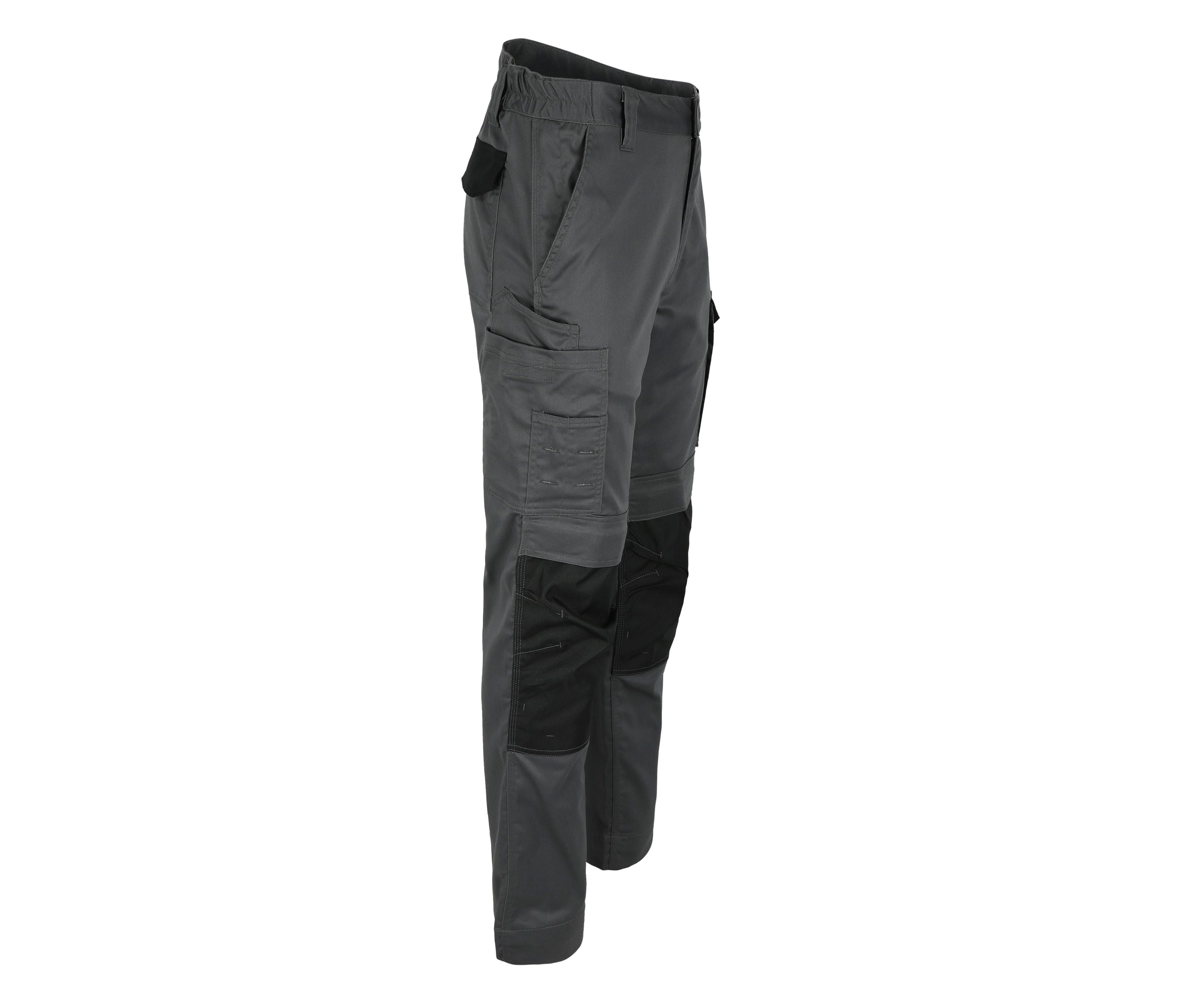 Pantalon Stretch Multipoches Avec Renforts - Anthracite / Black