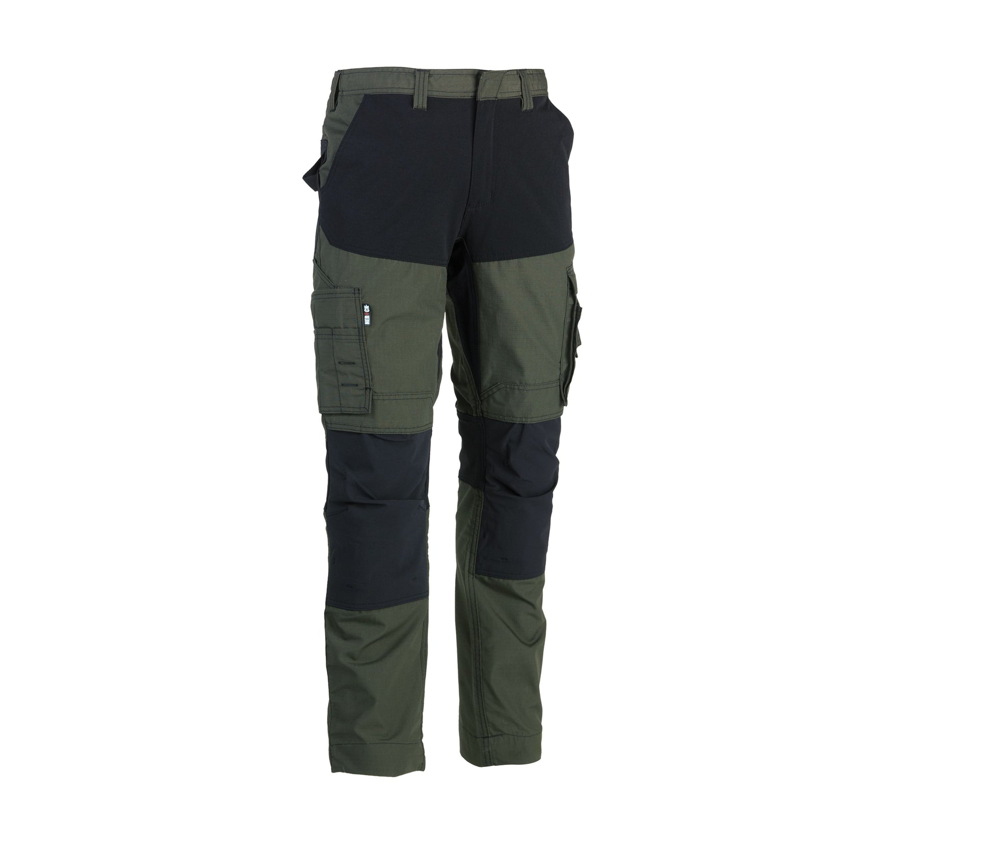 Pantalon Multi-Poches en Tissu Ripstop - Dark Khaki/black