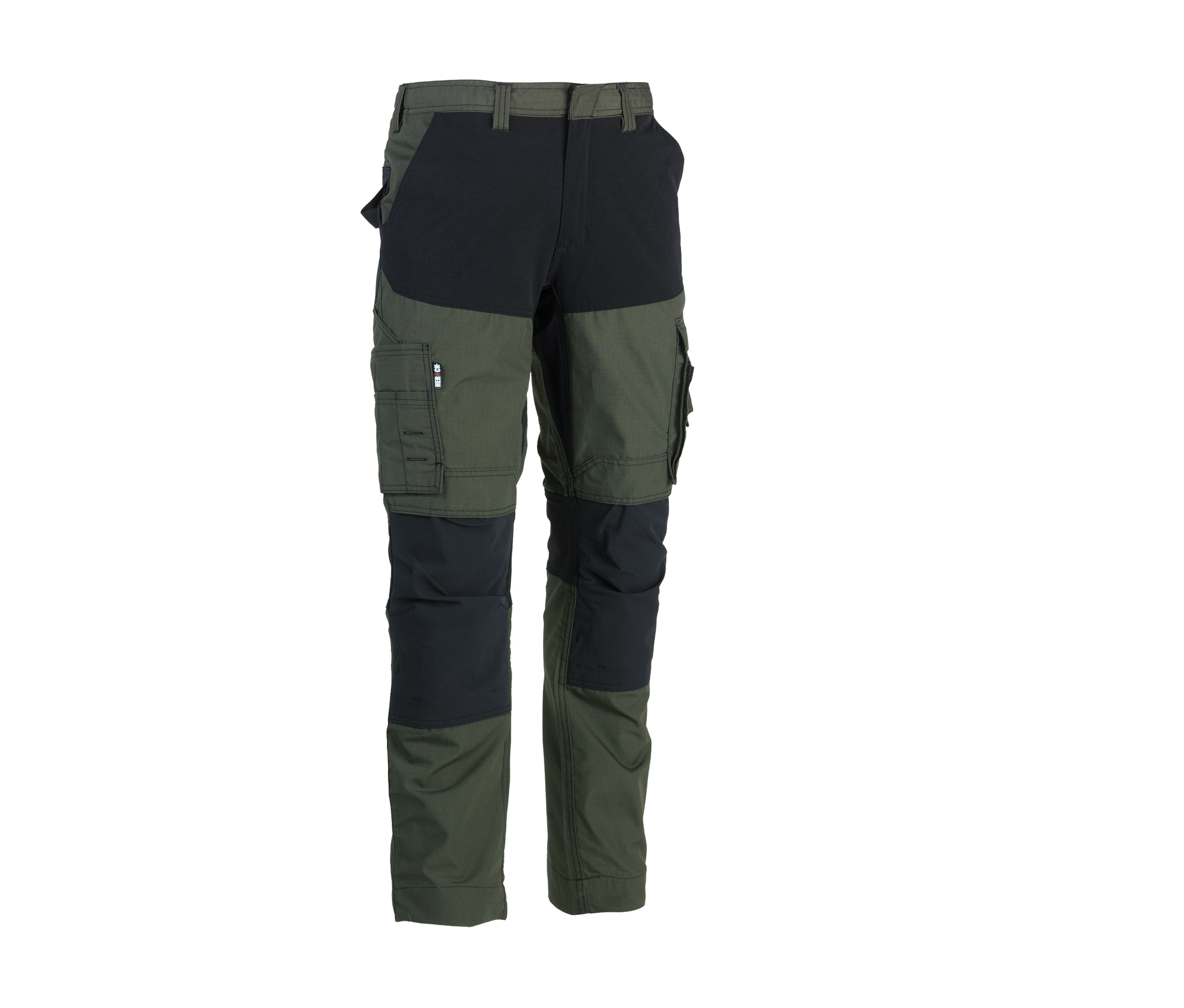 Pantalon Multi-Poches en Tissu Ripstop - Dark Khaki/black