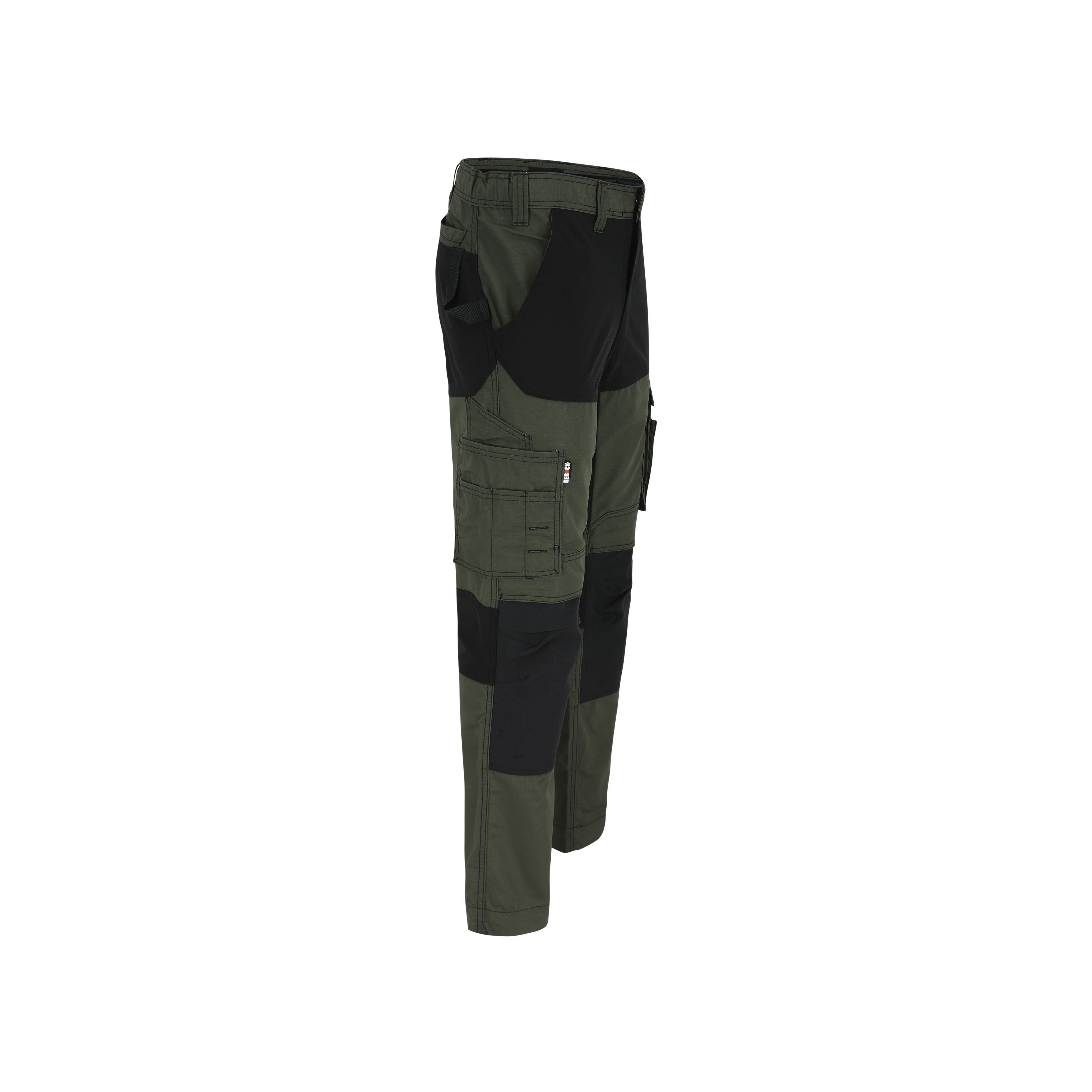 Pantalon Multi-Poches en Tissu Ripstop - Dark Khaki/black