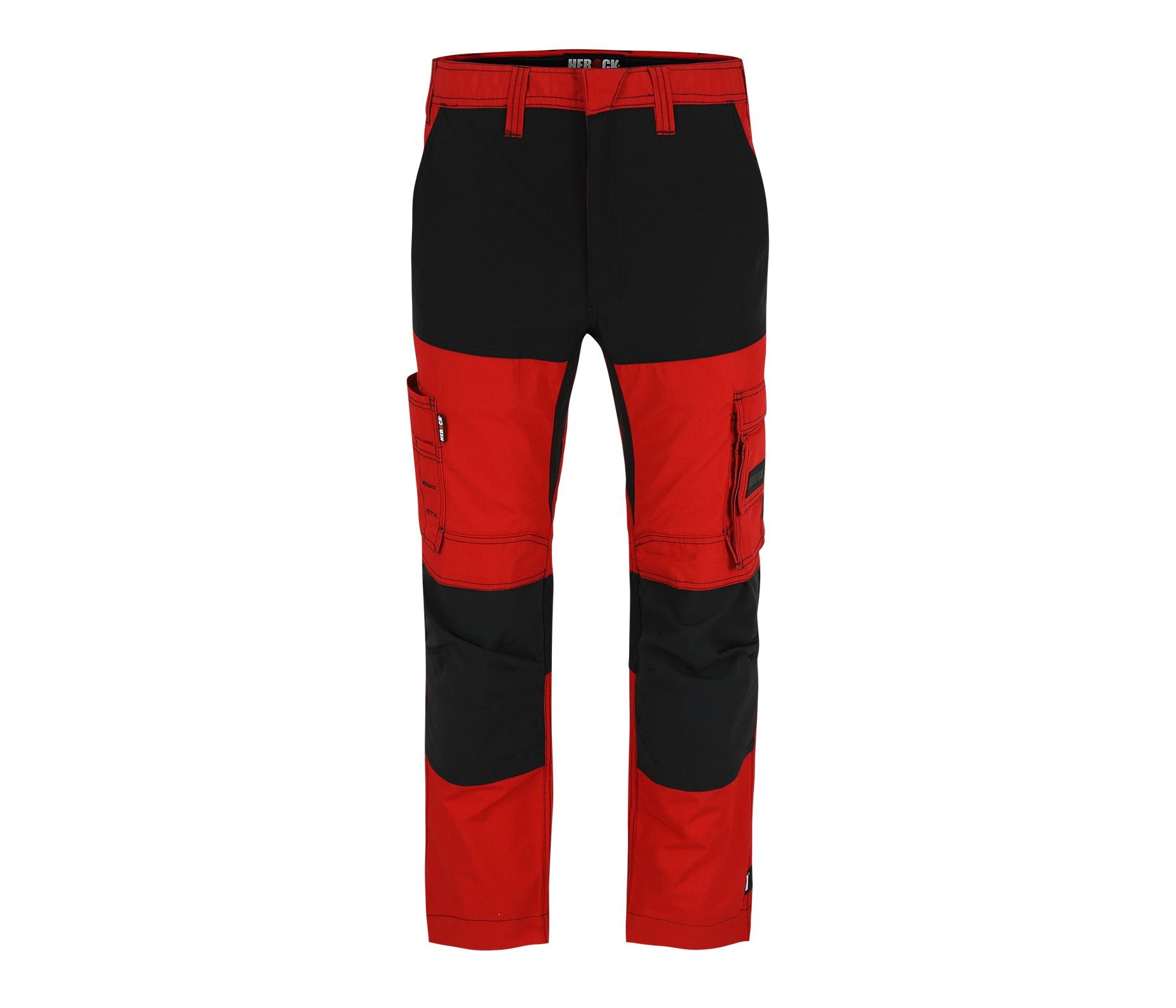 Pantalon Multi-Poches en Tissu Ripstop - Red/black