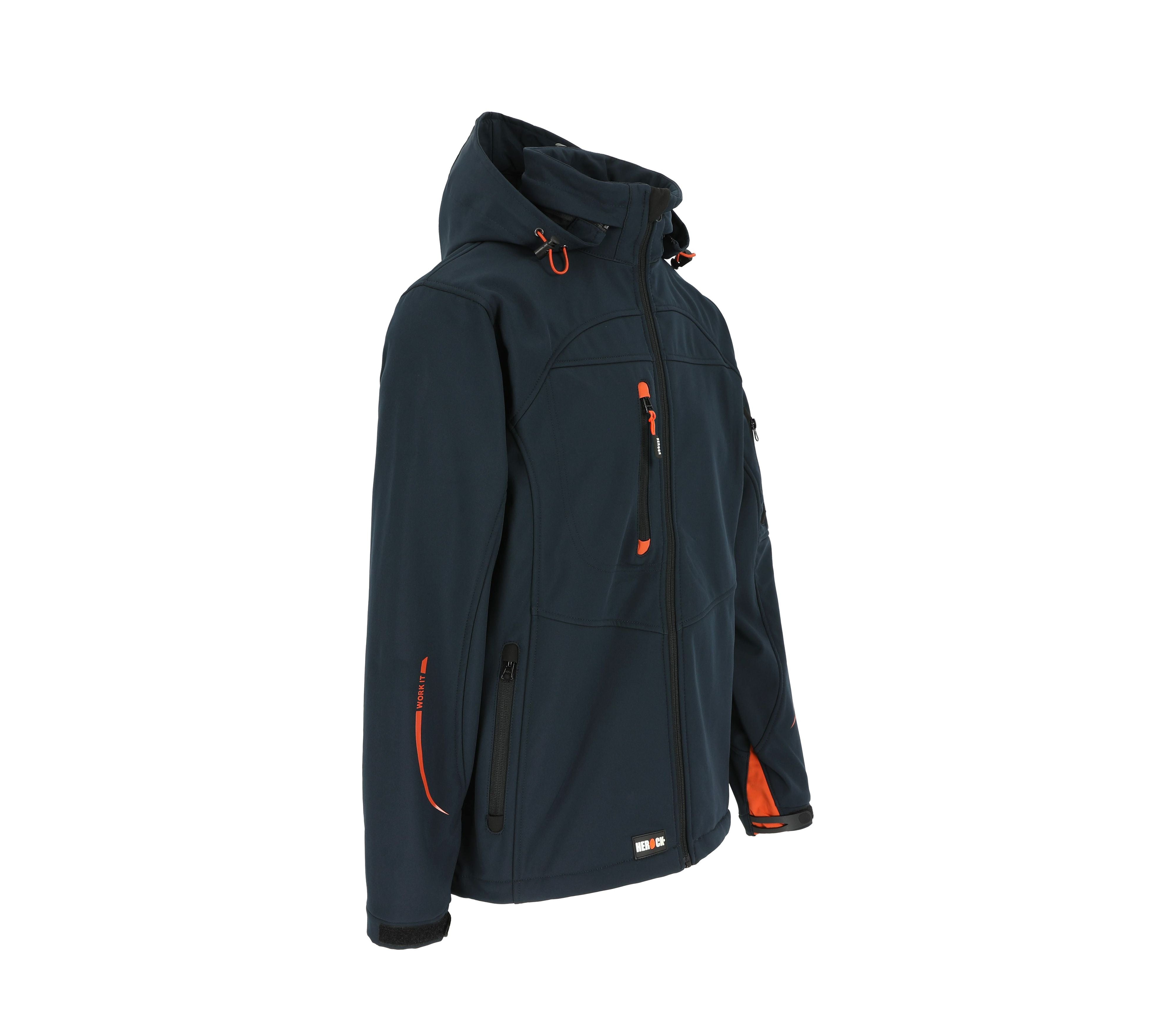 Veste Softshell 3 Couches à Capuche - Navy