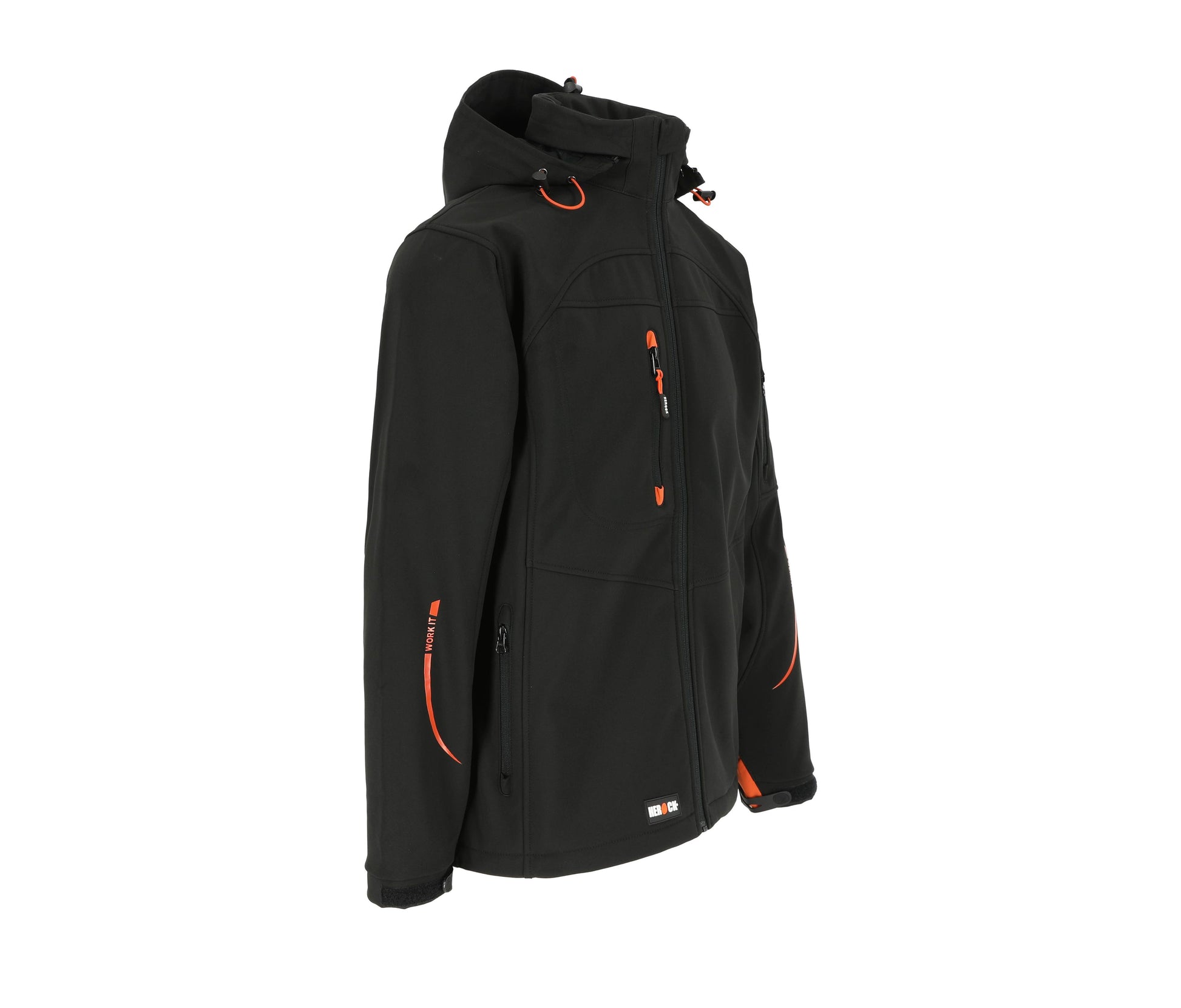 Veste Softshell 3 Couches à Capuche - Black