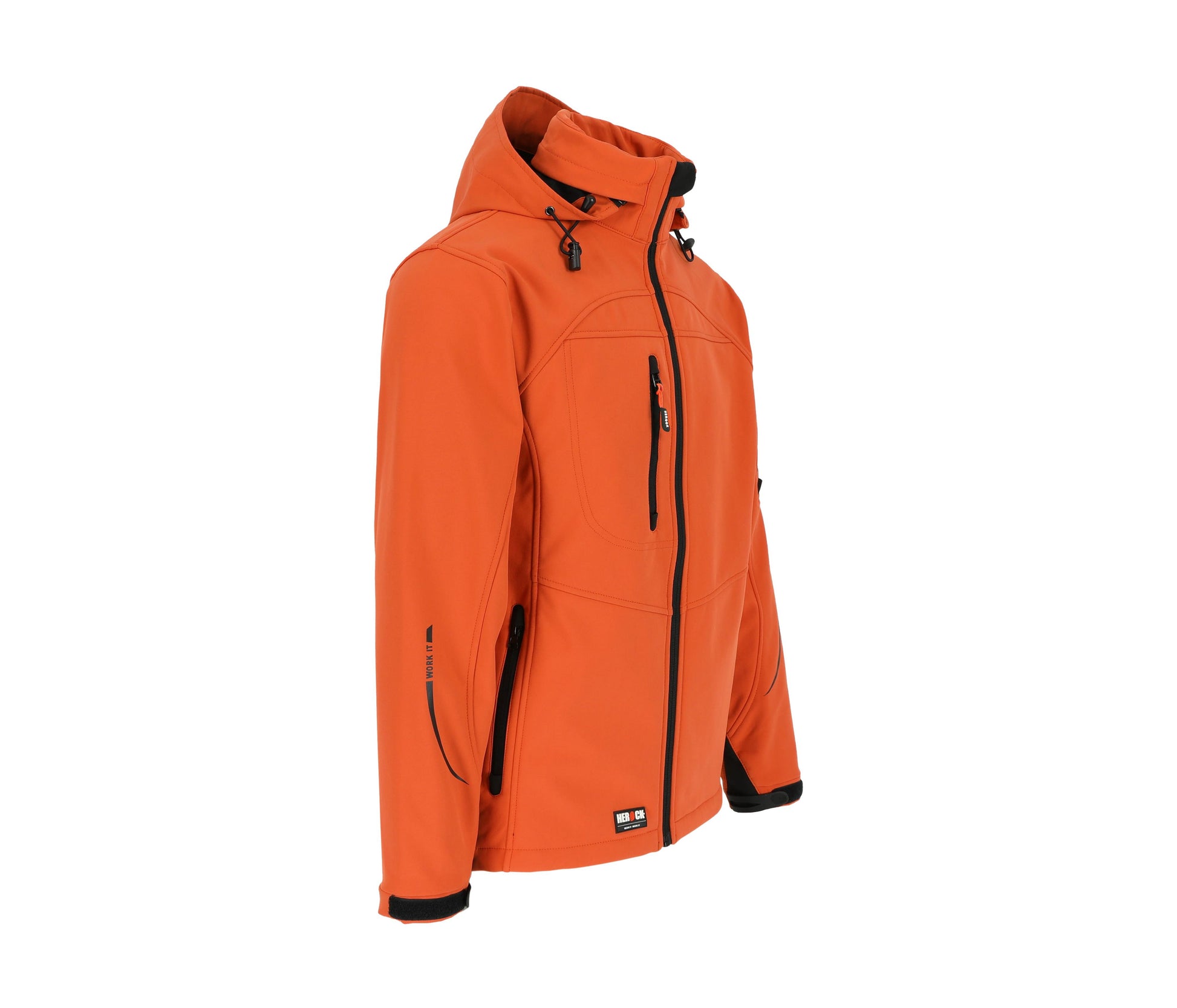 Veste Softshell 3 Couches à Capuche - Orange
