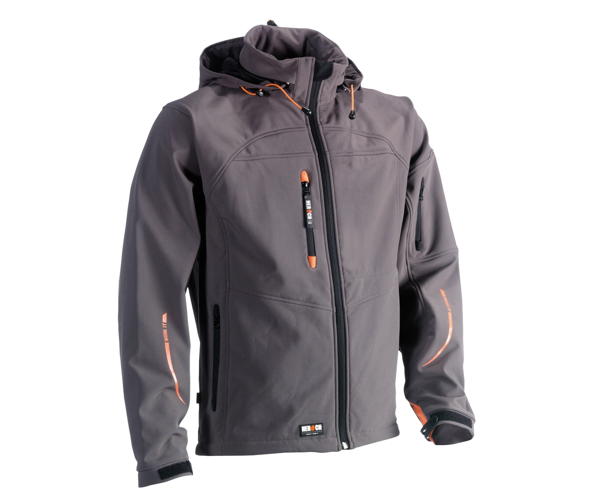 Veste Softshell 3 Couches à Capuche - Grey