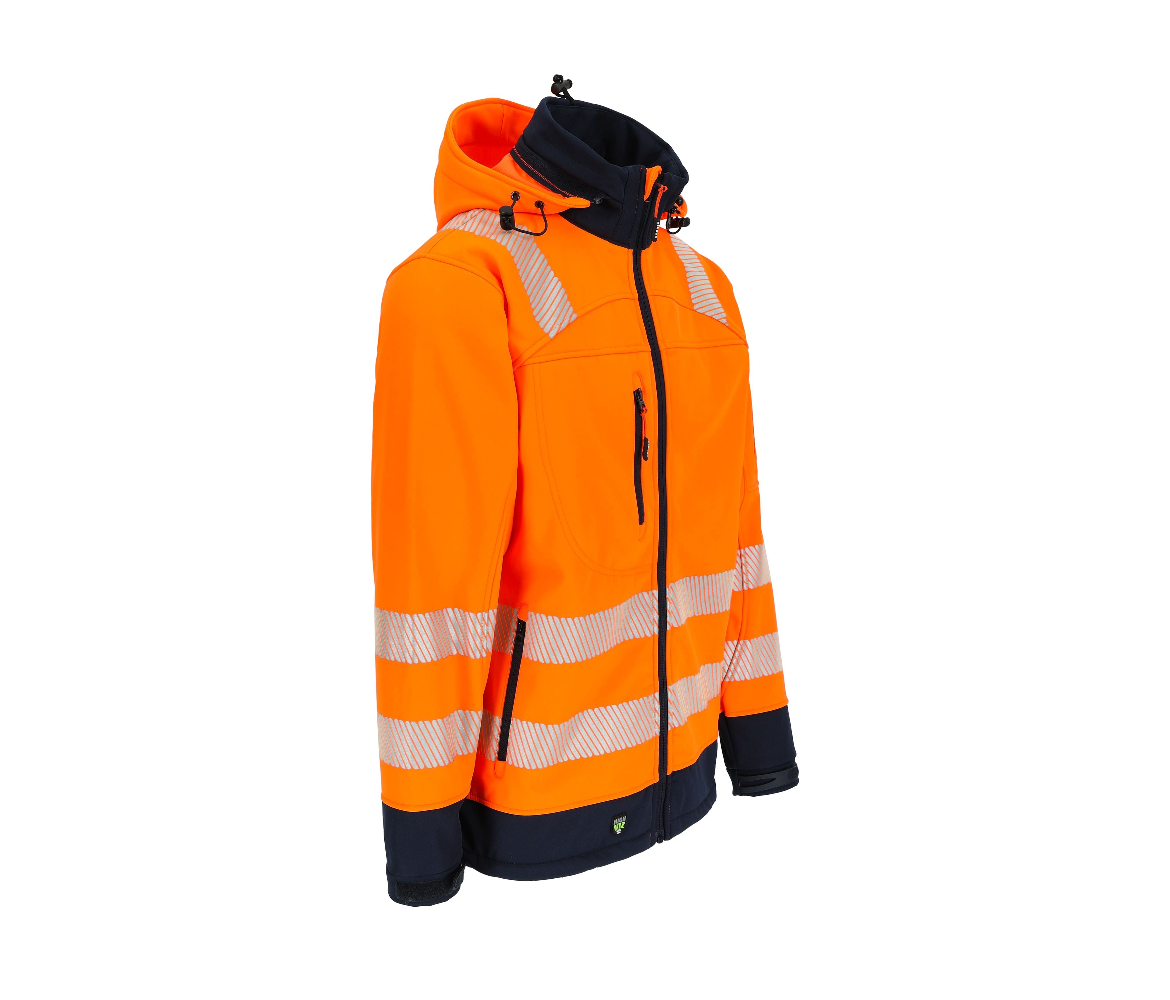 Veste Softshell Haute Visibilité Gregor - Fluorescent Orange/navy