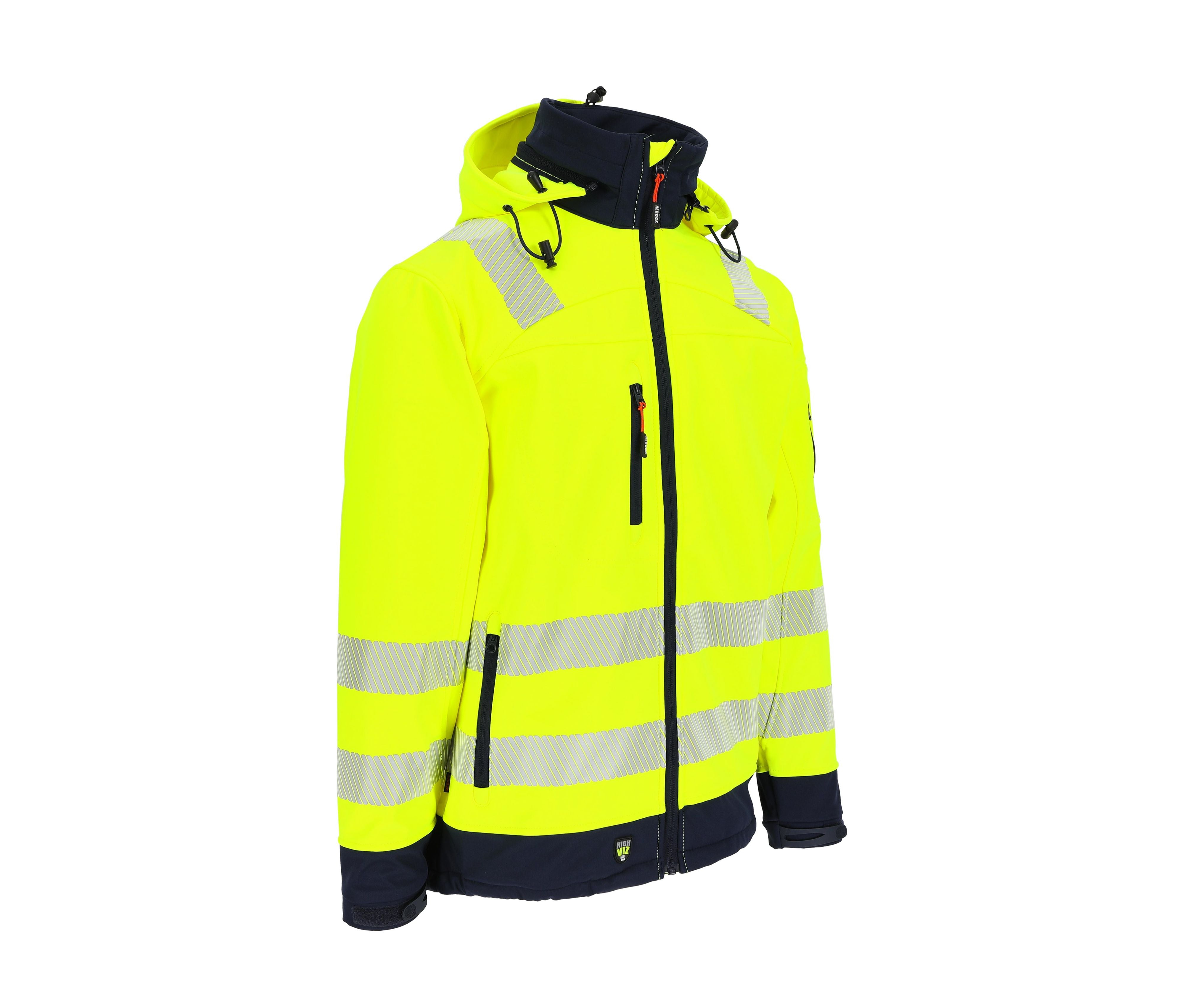 Veste Softshell Haute Visibilité Gregor - Fluorescent Yellow/navy