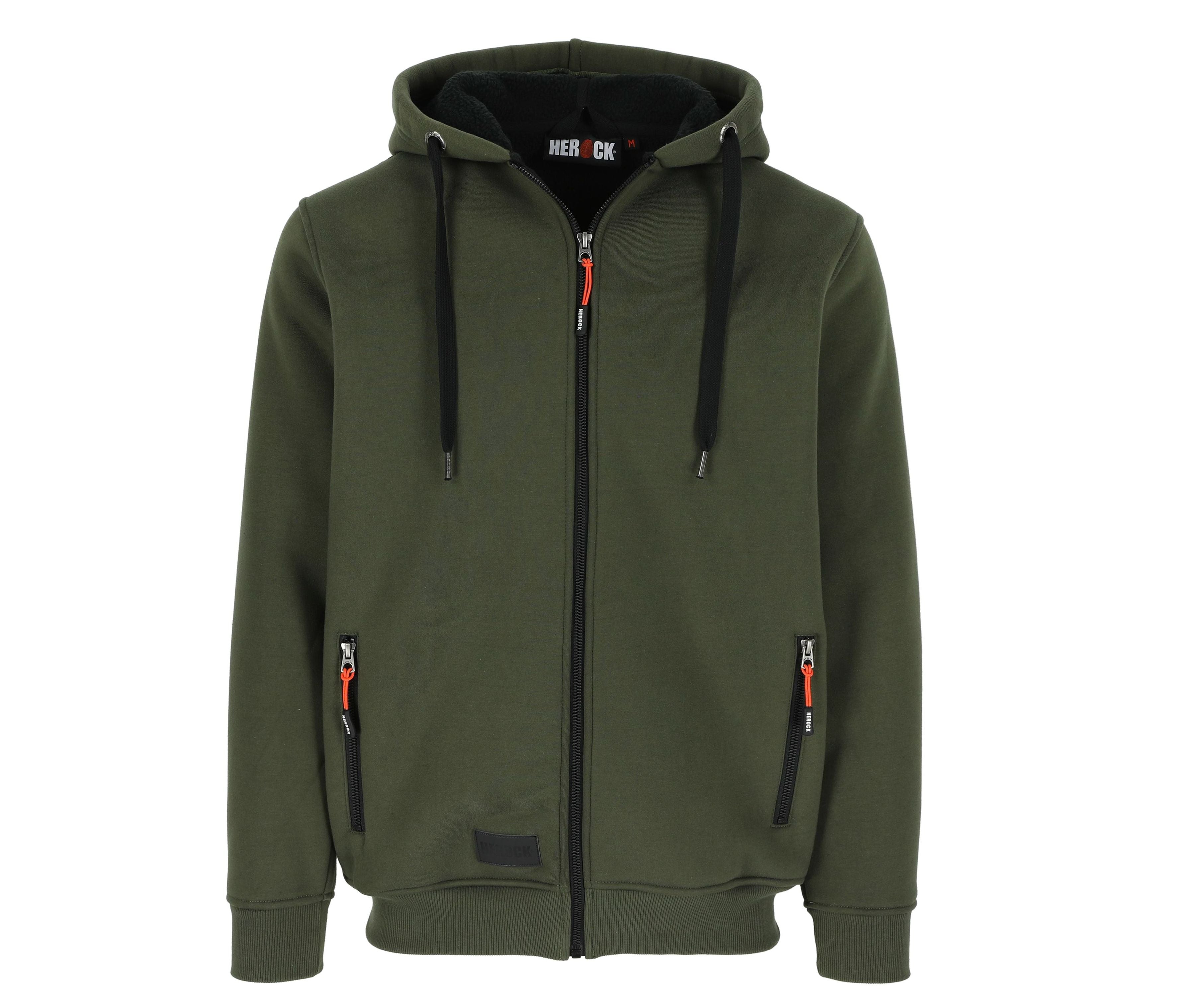 Sweat Zippé à Capuche Déperlant - Khaki
